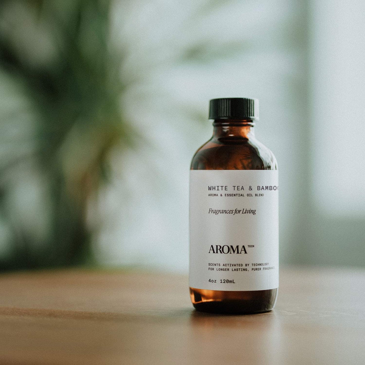 AromaTech White Tea & Bamboo Premium Aroma Oil – Delicate & Earthy Home Fragrance with Notes of White Tea, Bamboo & Jasmine for Scent Diffusers, Cold-Air and UltraSonic Scent Machines – 120 mL