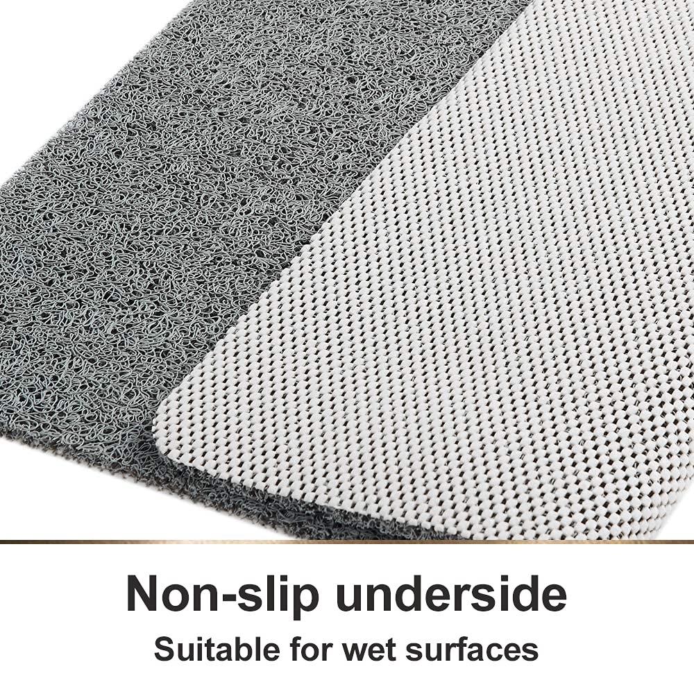 Bathtub Mat Non Slip Shower Mat, 40 x 100 cm, Soft Textured PVC Loofah Mat for Bathroom Inside Shower Anti Slip Bath Mat Bathroom Rug Carpet No Suction Cup, Quick Dry