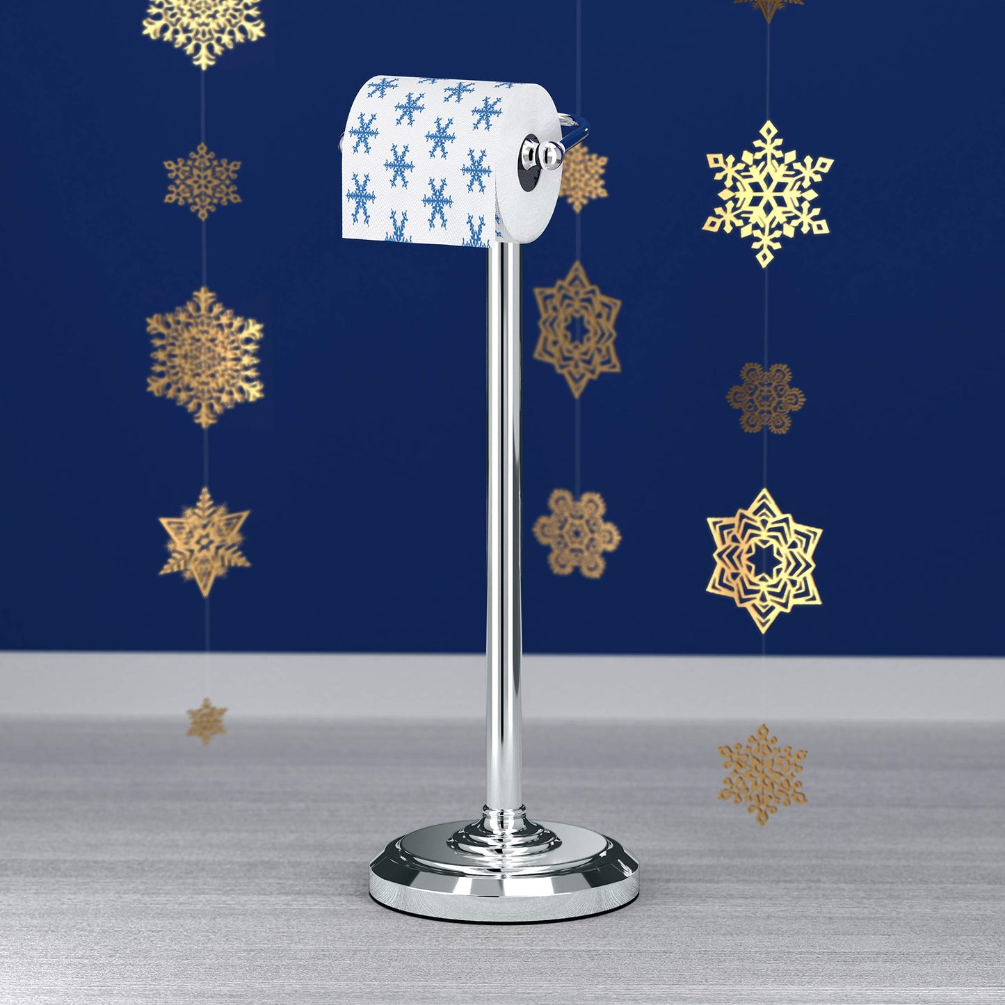 Gatco 1436C Designer II Pedestal Paper Holder, Chrome