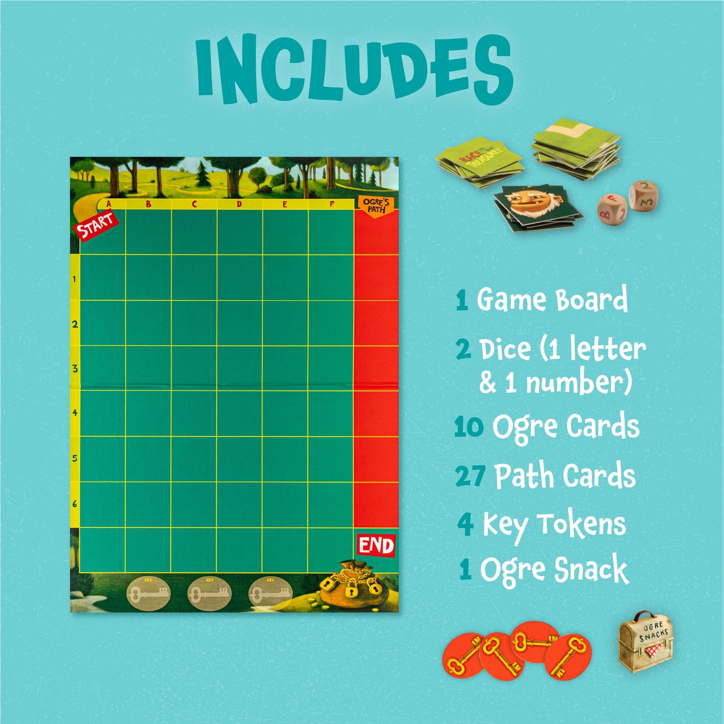Peaceable Kingdom 49554PK Race to the Treasure games