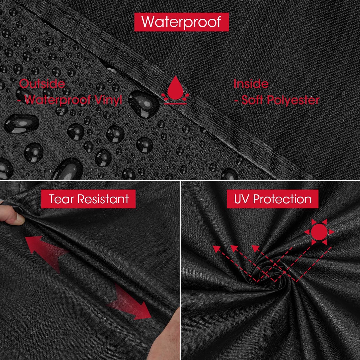 Unicook Griddle Cover for Blackstone 36 Inch ProSeries, Flat Top BBQ Grill Cover 75 Inch for Outdoor 4 Burner Cooking Station, Unique Waterproof Vinyl with Polyester Lining