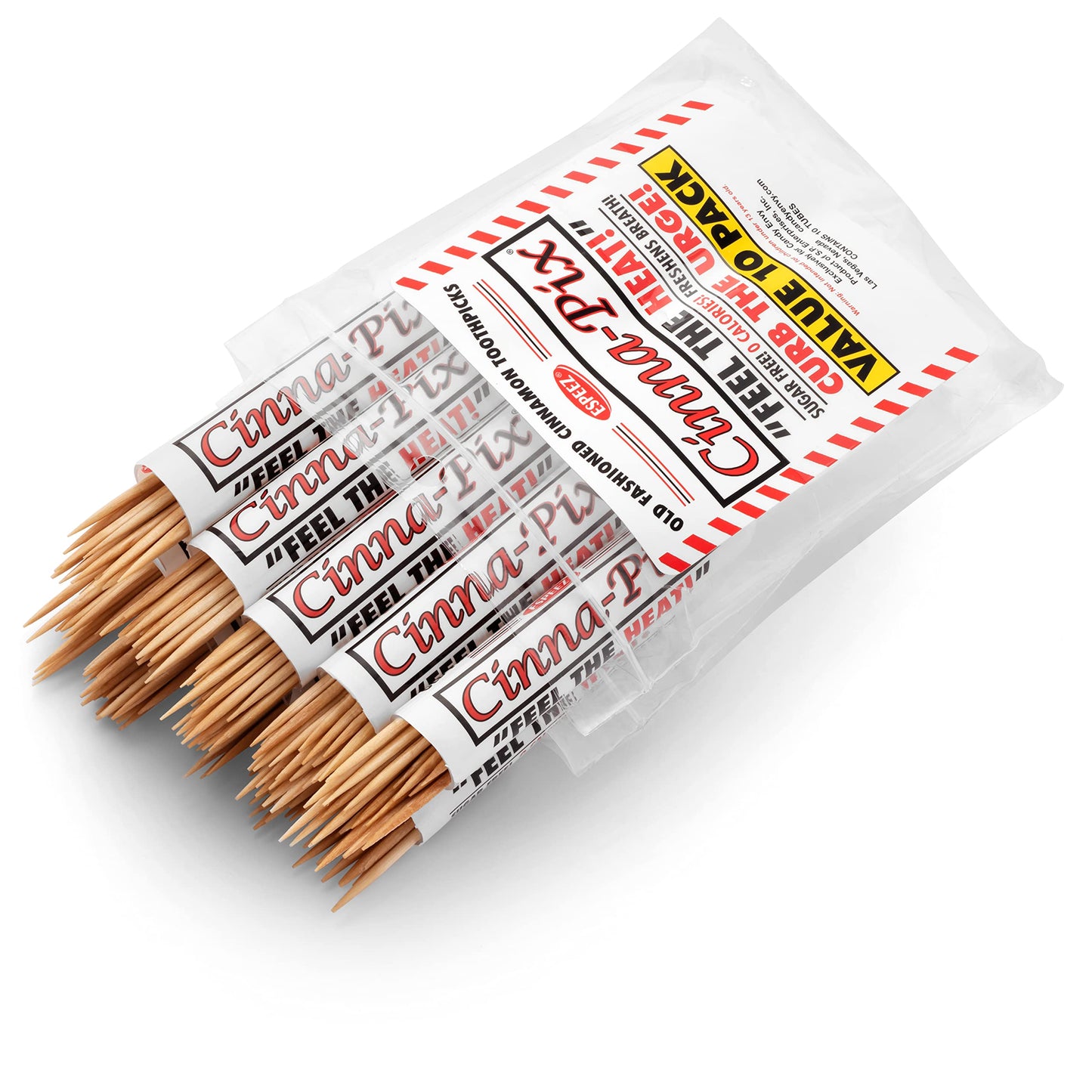 Cinna-pix Cinnamon Toothpicks Tubes (10 Pack)