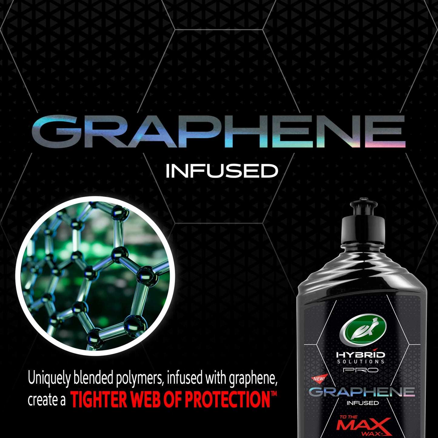 Turtle Wax 53479 Hybrid Solutions Pro to The Max Wax Graphene Liquid Wax, Patent-Pending Advanced Paint Protection, Extreme Gloss High Shine Finish, for Cars Trucks and More, 14 oz. (Pack of 1)