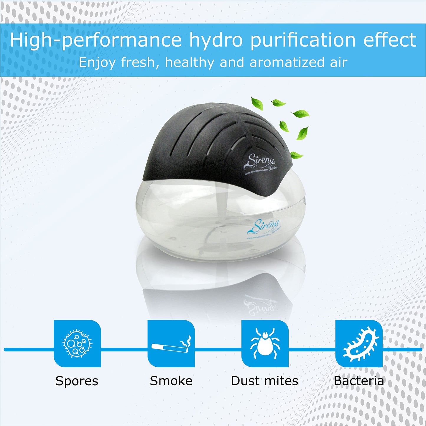 Sirena Twister Air Purifier and Freshener - Black