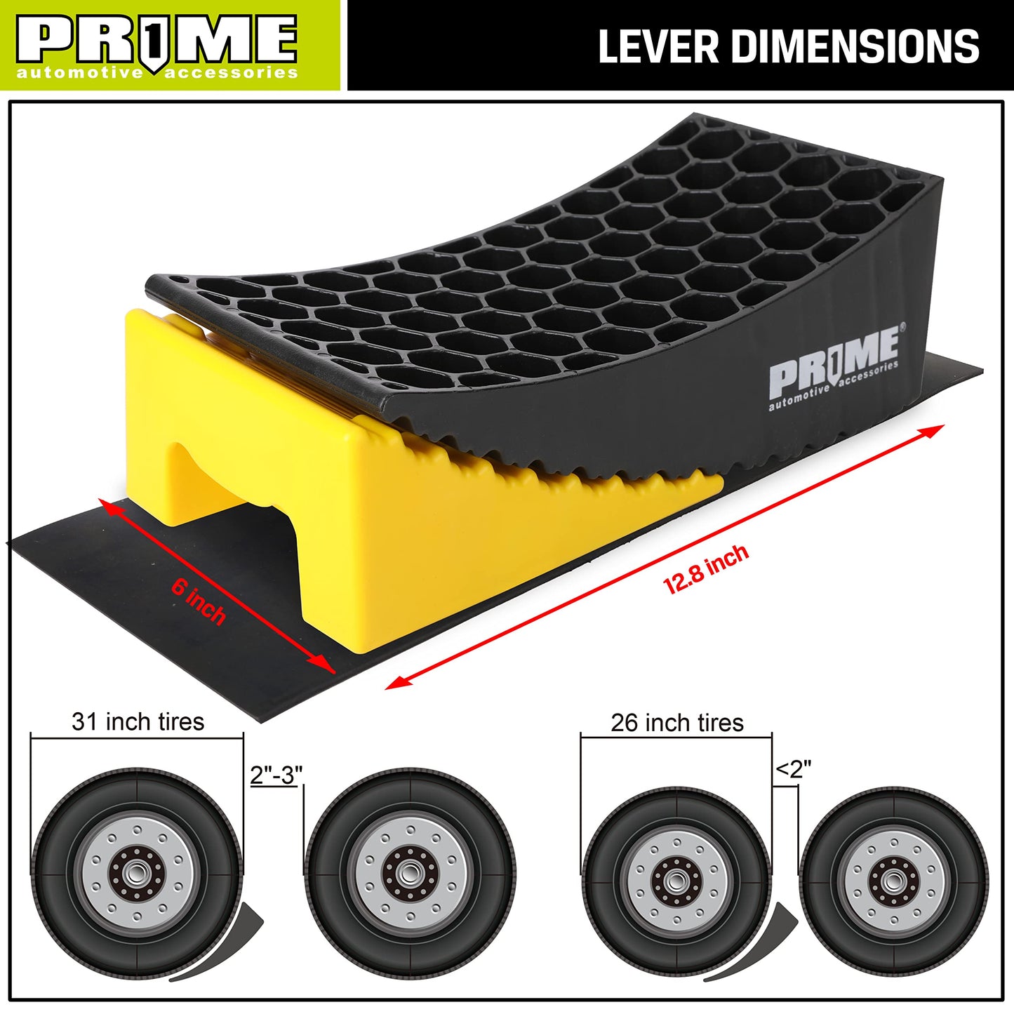 PR1MECamper Levelers RV Leveling Blocks, HDPE Curved Levelers, Include 2 Levelers, 2 Chocks, 2 Mats, and 1 Carrying Bag