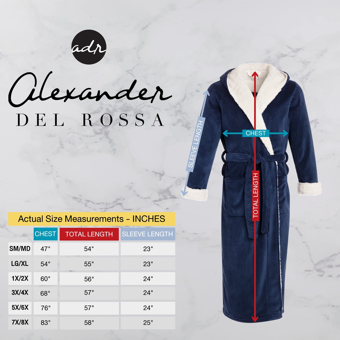 Alexander Del Rossa Men's Warm Fleece Robe with Hood, Plush Big and Tall Bathrobe, Large XL Buffalo Check Red Plaid with Sherpa Accents (A0262Q42XL)