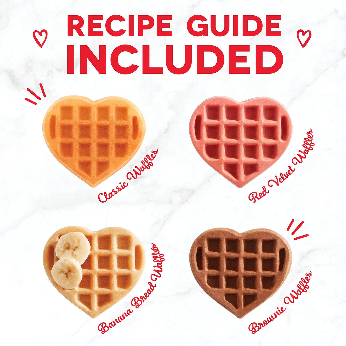 DASH Multi Mini Heart Waffle Maker - Six 3” Heart Shaped Waffle Molds, Nonstick Waffle Iron with Quick Heat-Up, Nonstick Surface - Perfect Mini Waffle Maker for Kids and Families, Just Add Batter