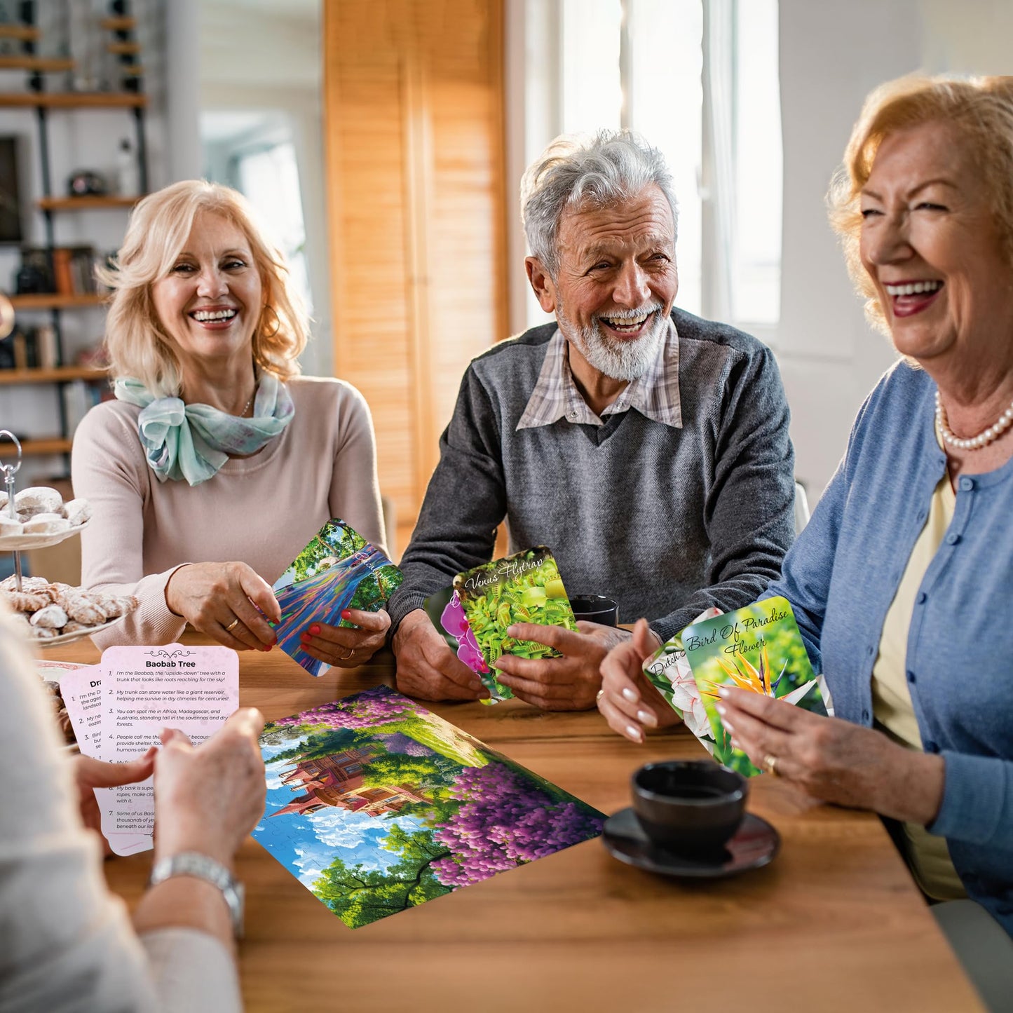 QUOKKA 100 Pieces Dementia Puzzles for Elderly - Large Piece Activities Products for Seniors - 3 Alzheimers Jigsaw Puzzle Games for Adults Embracing Travel Memories - Cognitive Gifts for Men and Women