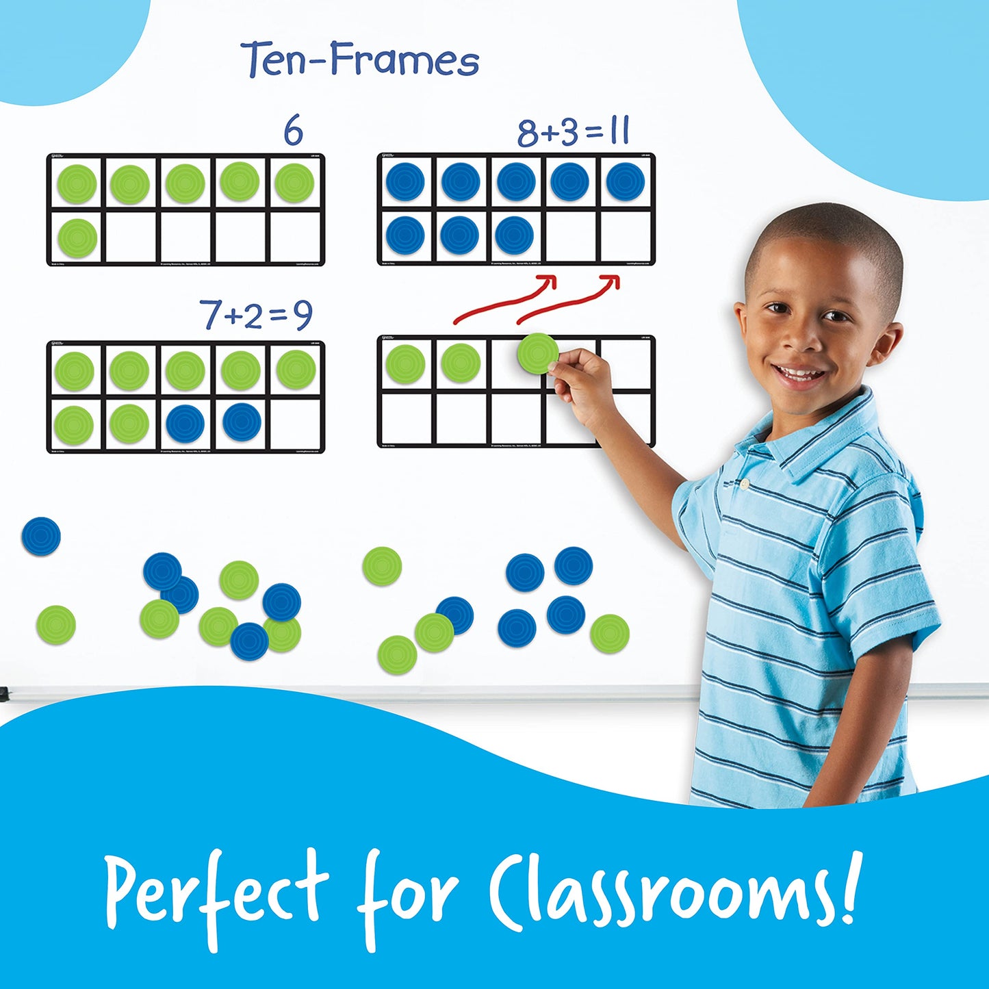 Learning Resources LER6644 Giant Magnetic Ten-Frame Set