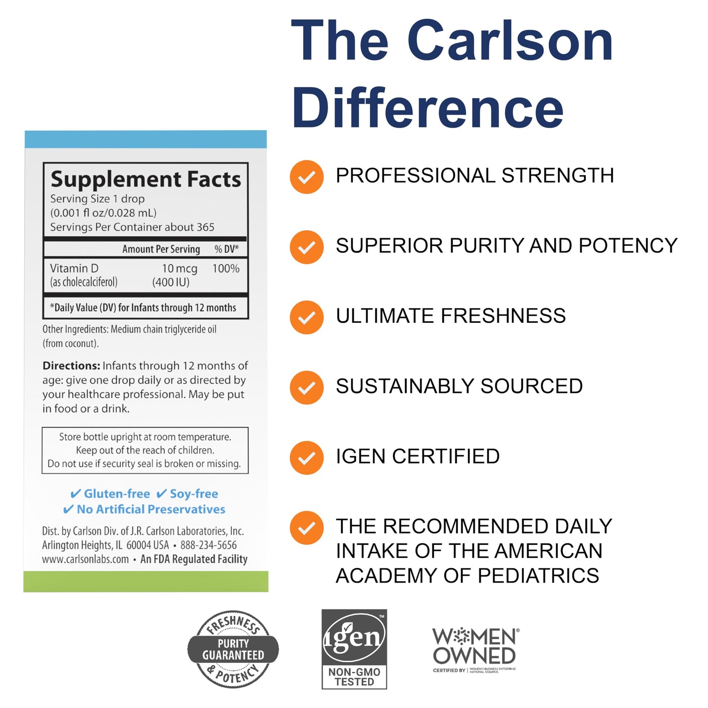 Carlson Laboratories - Kid's Super Daily D3 400 IU (10 mcg)