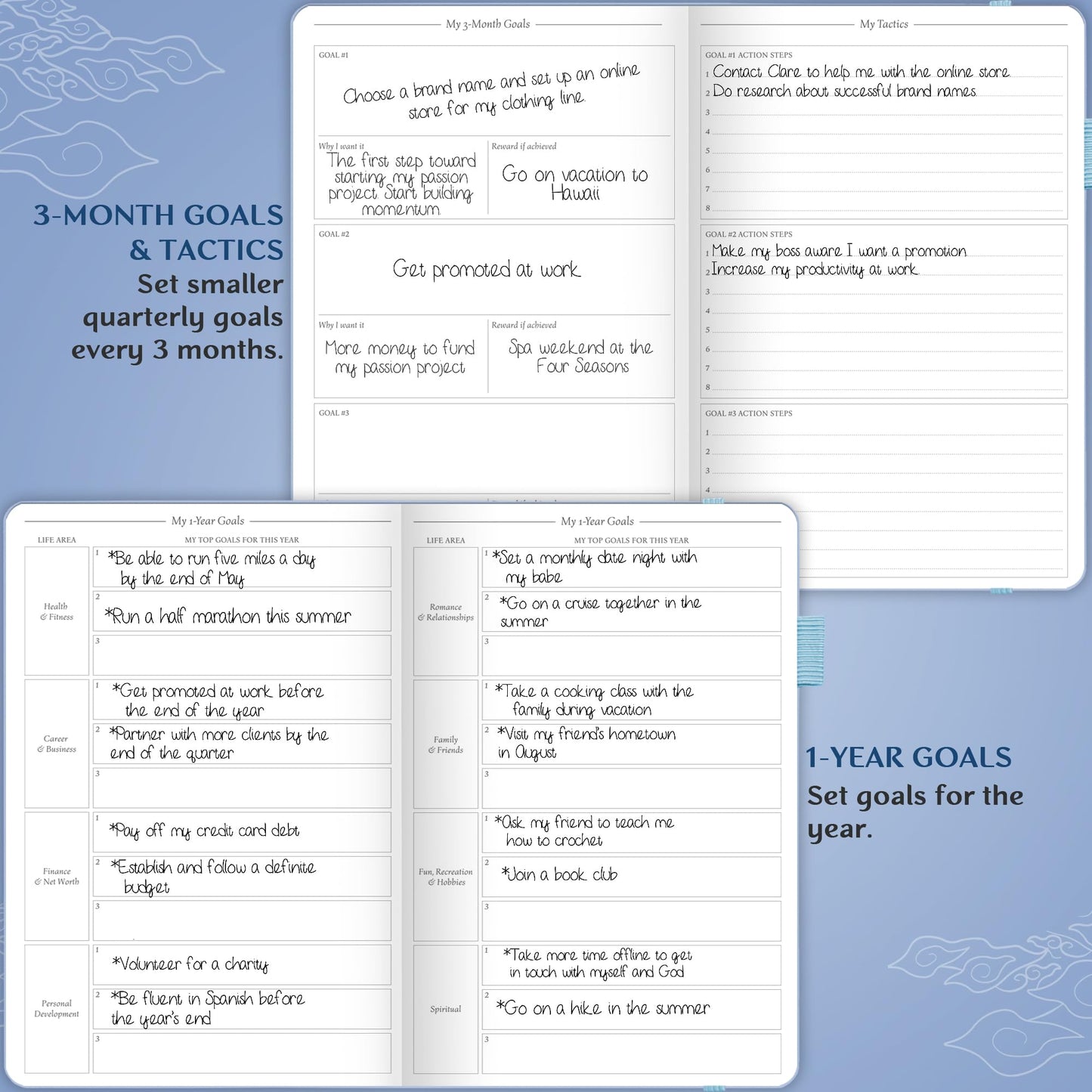 Legend Planner Hourly Schedule Edition – Deluxe Weekly & Daily Organizer with Time Slots. Time Management Appointment Book Journal for Work & Personal Life, Undated, Hardcover – Periwinkle, Gold Foil