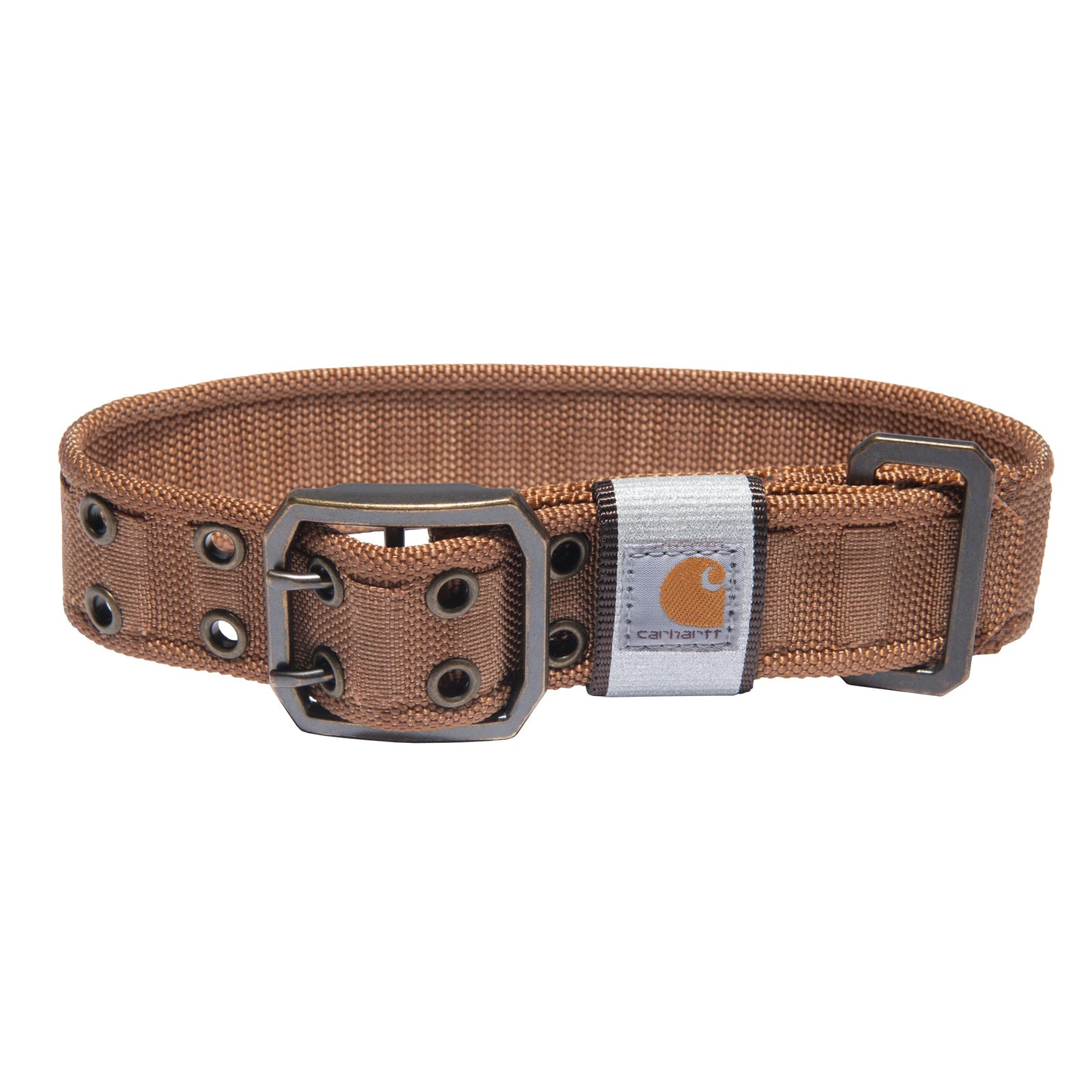 Carhartt Pet Fully Adjustable Wide Webbing Collar for Dogs, Heavy Duty Nylon for Walking & Training, Carhartt Brown, Large