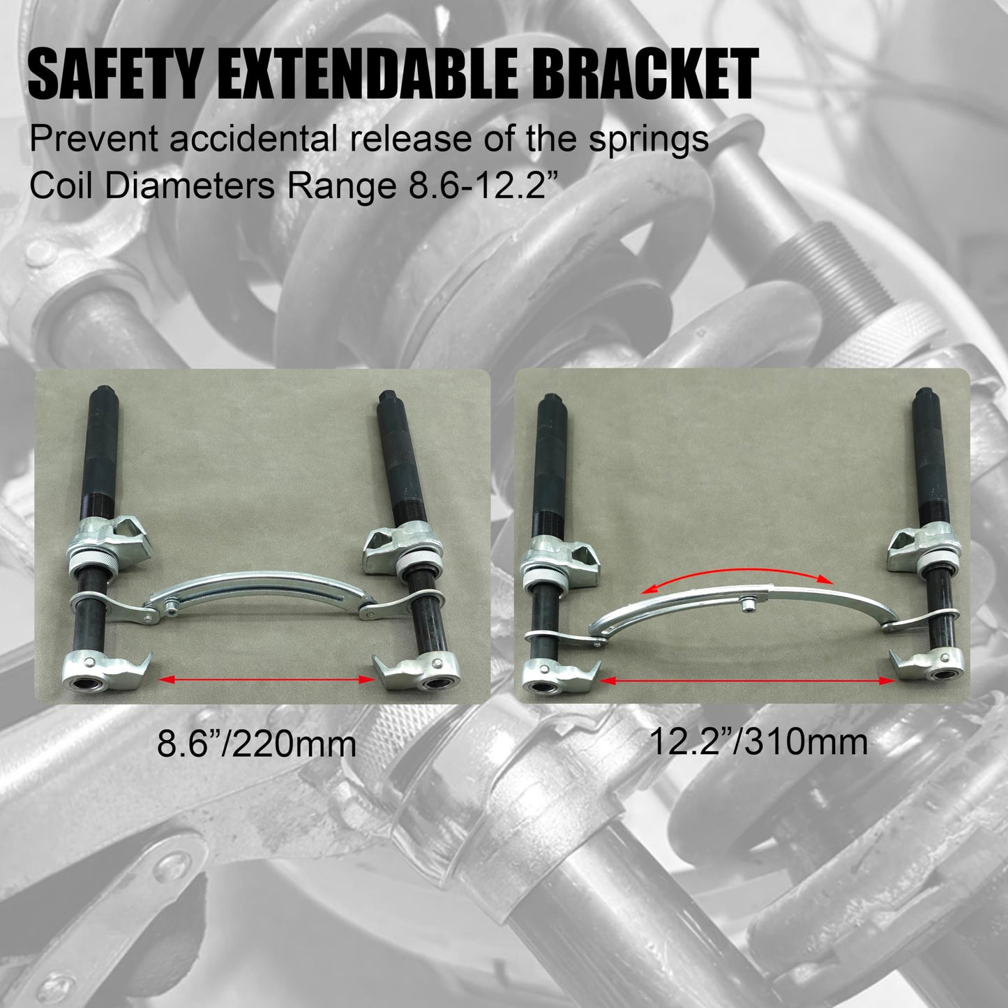 SGT Coil Spring Compressor Tool, Heavy Duty Universal Strut Spring Compressor Tool Set,Spring Compressor Tool Automotive for Car Truck with Safety Brackets
