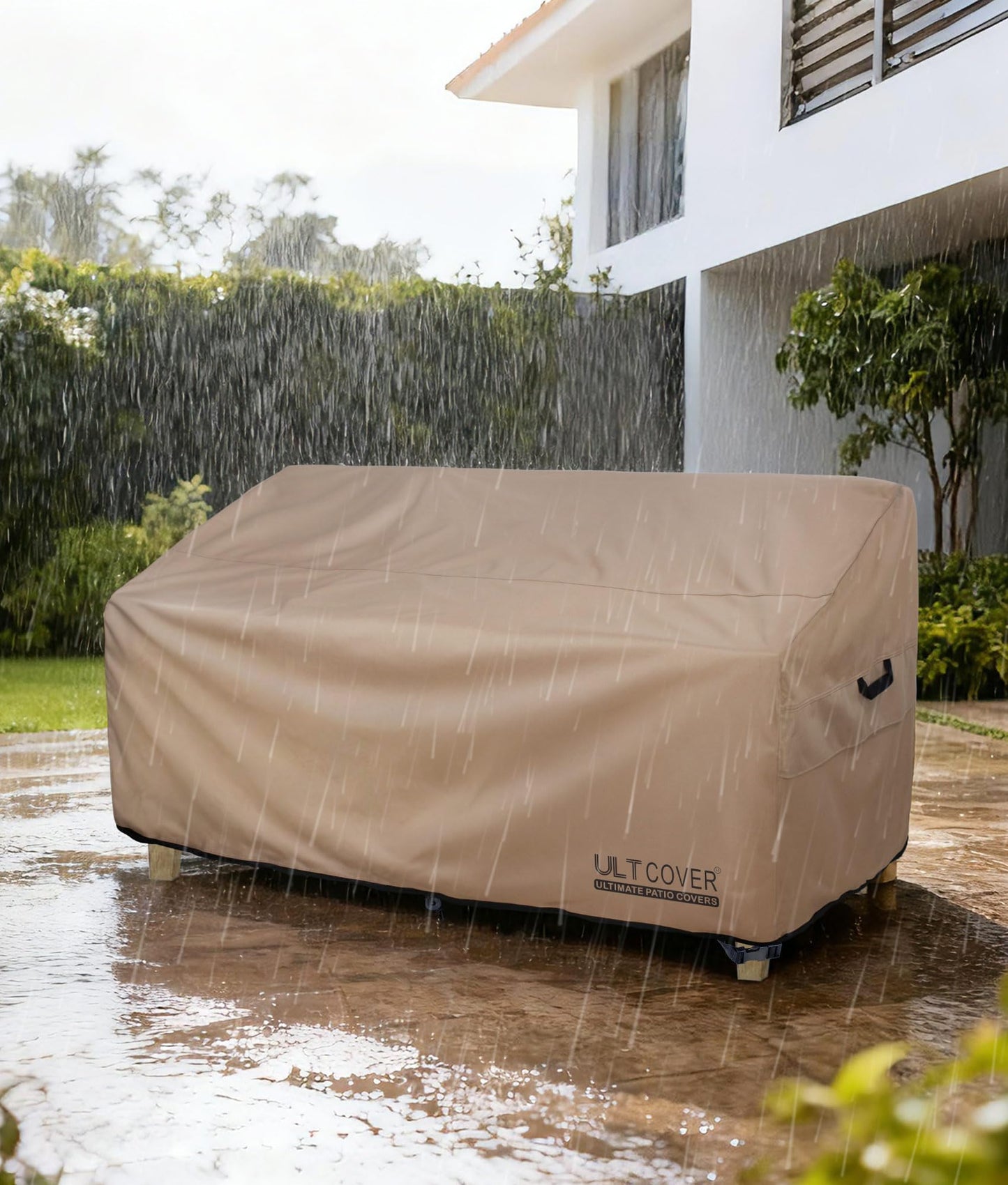 ULTCOVER Patio Furniture Sofa Cover 88W x 35D x 35H inch Waterproof Outdoor 3-Seater Couch Cover