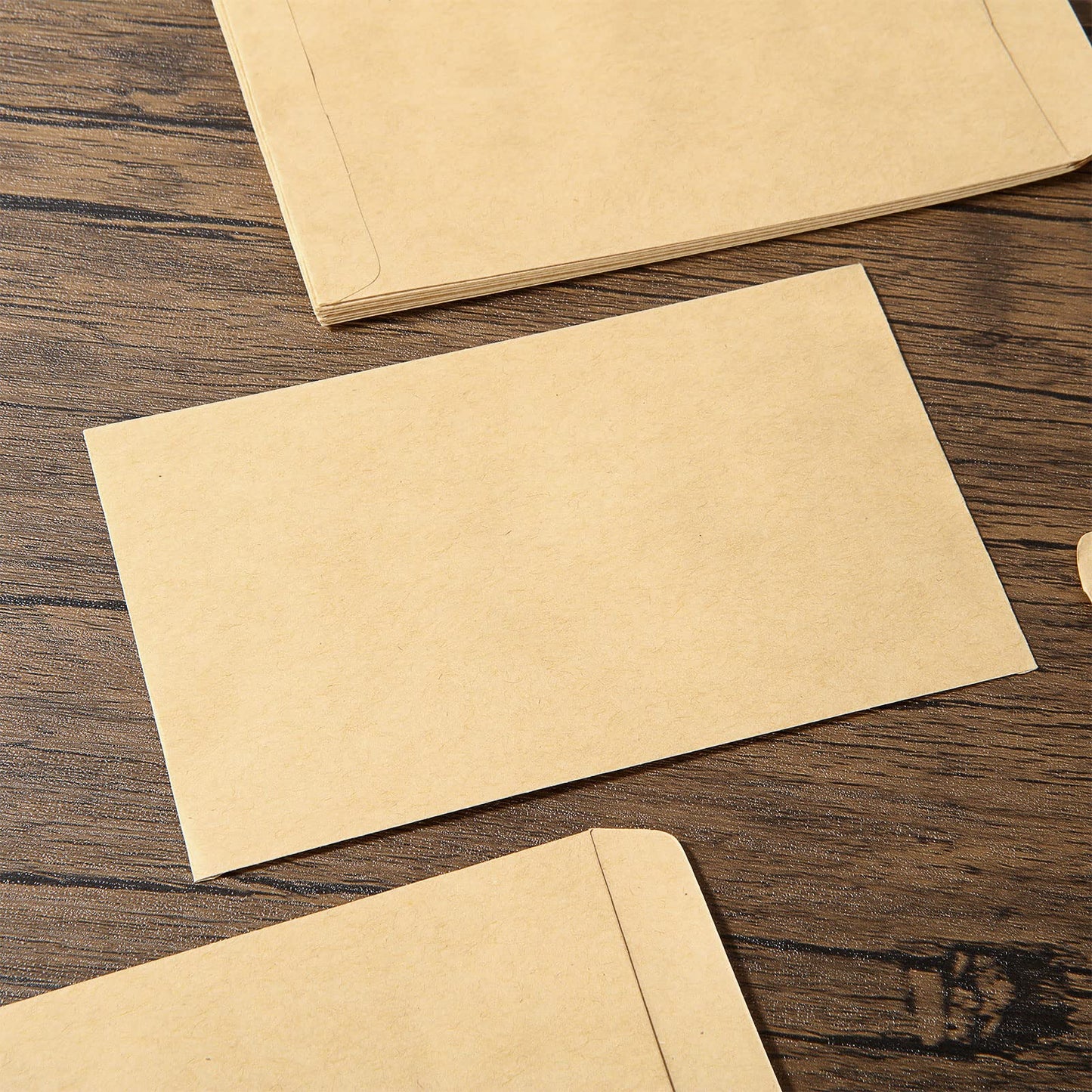DAJAVE 500 Pack #7 Kraft Money Envelopes for Cash, 4 x 7 Inch Small Coin Envelope, Brown Paper Cash Envelope for Money, Seed Envelopes for Check, Budget, Small Item Organizer