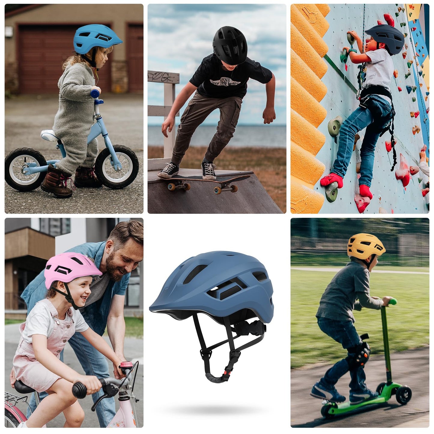 67i Toddler Helmet Age 1-3 Baby Bike Helmet 1 Year Old Kids Bike Helmet Children Infant Adjustable Bicycle Helmets Ventilation Skateboard Cycling Skating Scooter Helmet (Dark Blue, X-Small)