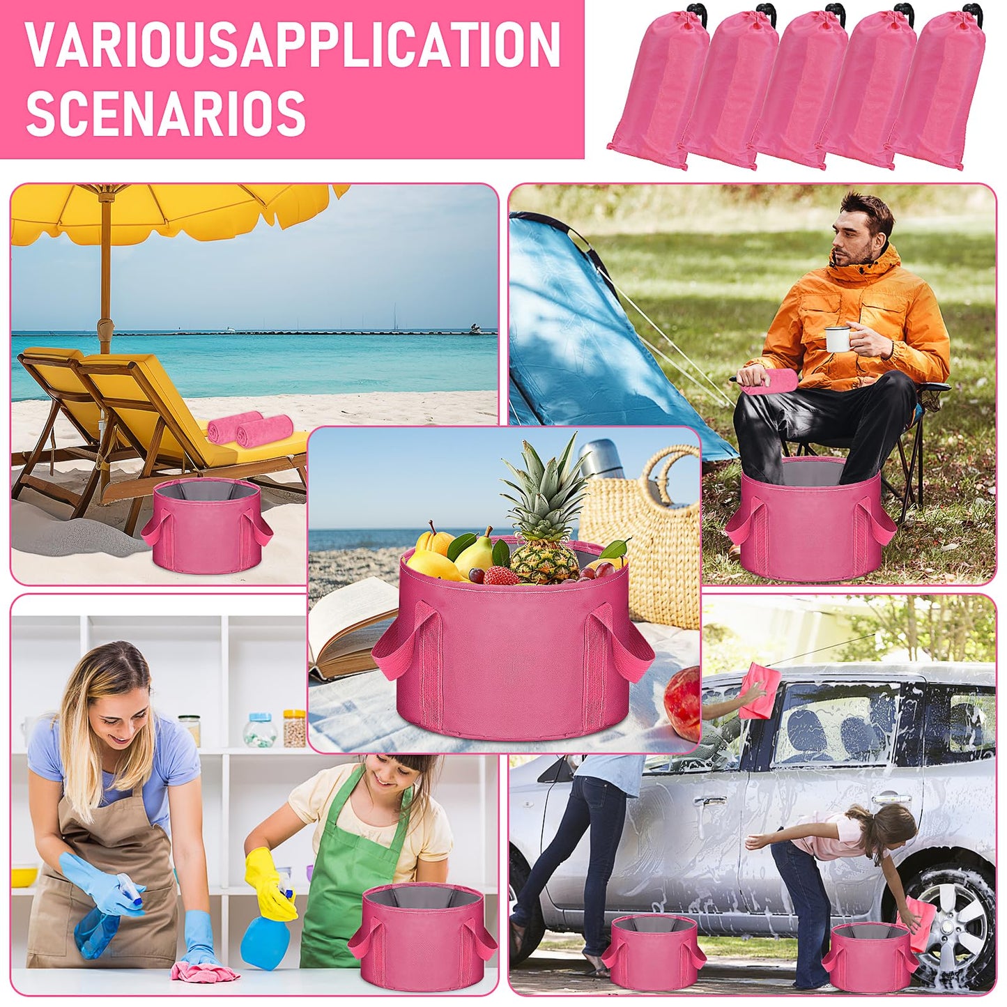 12 Pcs Foldable Foot Soaking Tub Towels Kit Portable 15L Footbath Tub Foldable Foot BasinBath FootTub for Soaking Feet with Towel and Storage Bag Soak Spa Bucket for Travel Camping