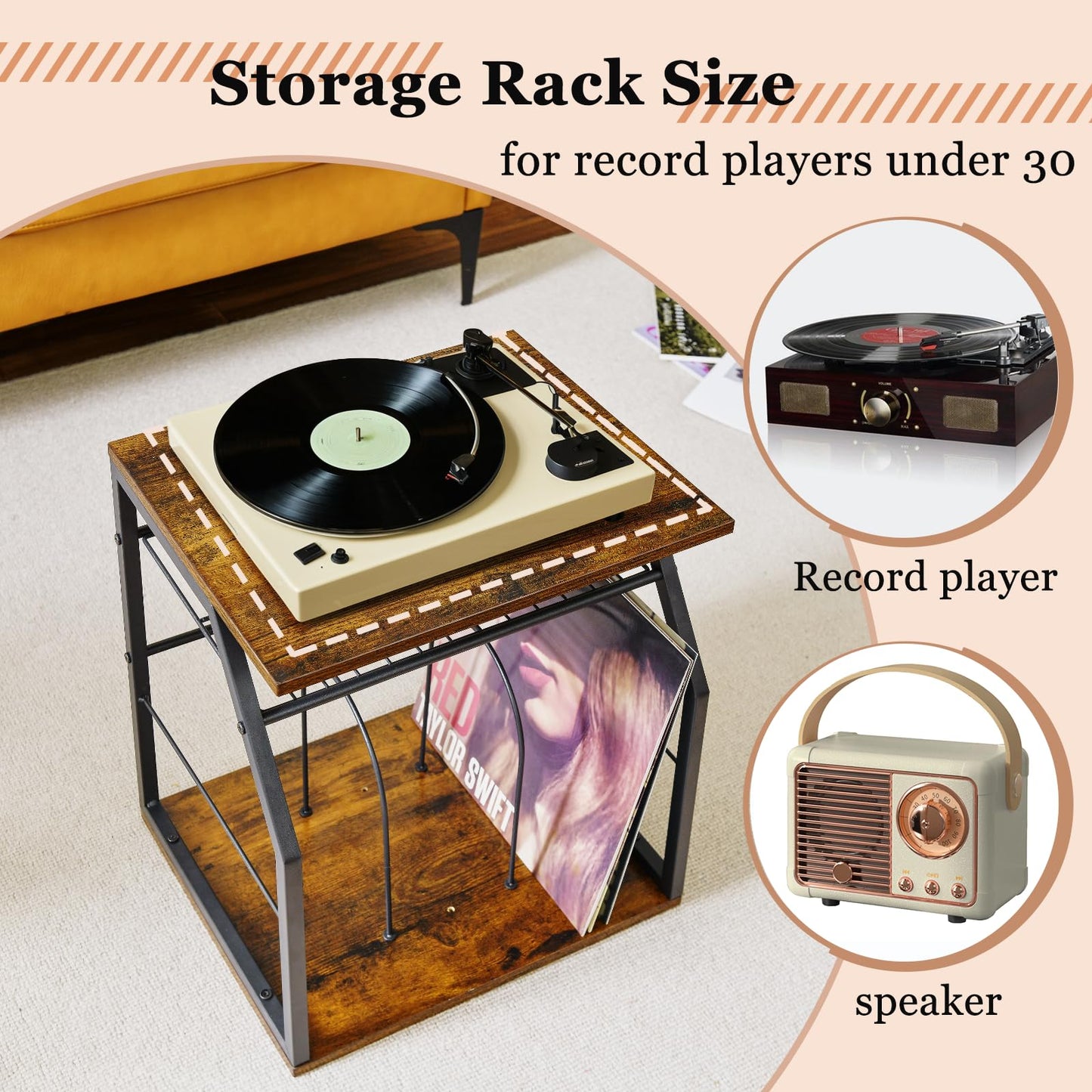 YIYYZI Vinyl Record Storage Holder rack