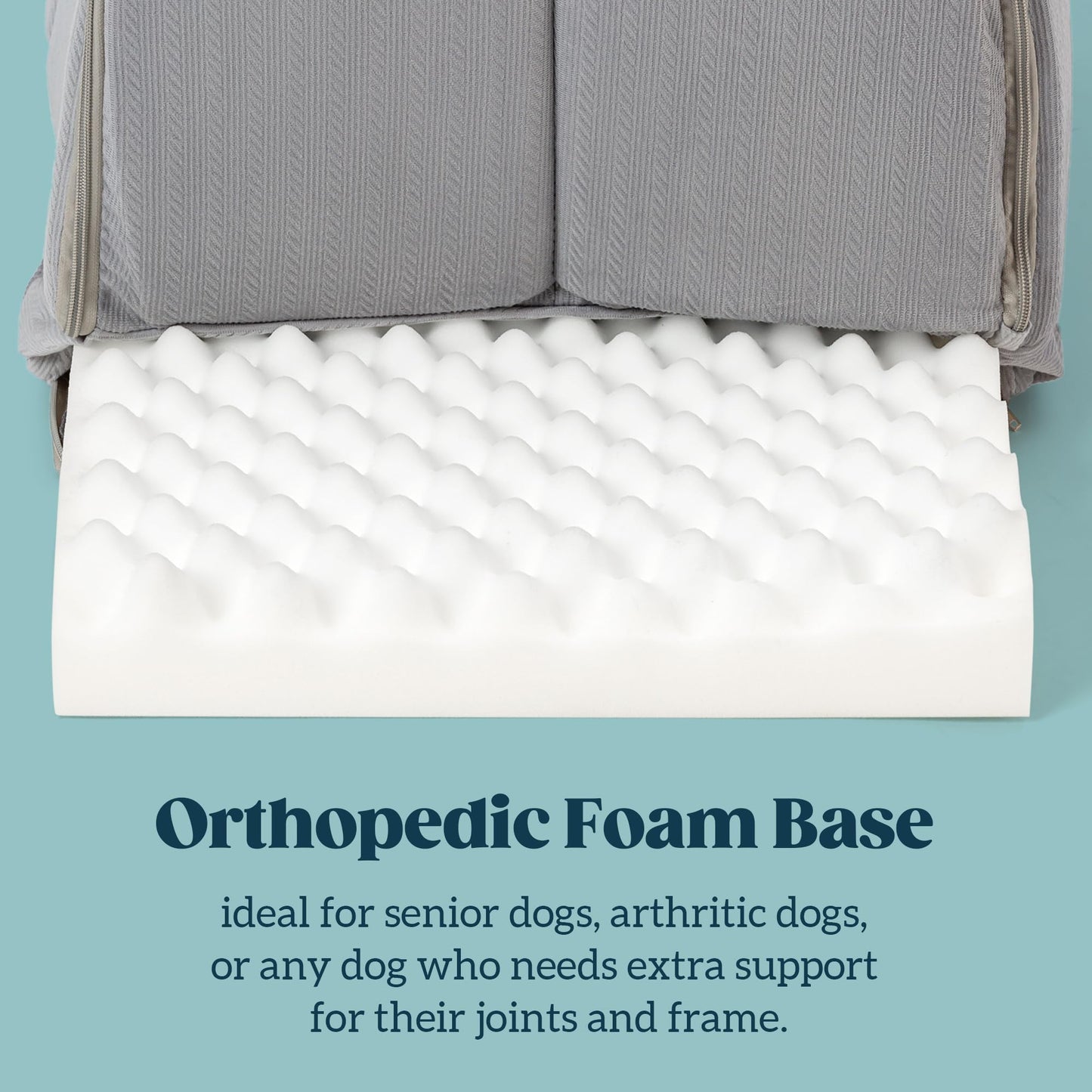 Pelzin Orthopedic Dog Bed House - Dog House Indoor with Egg-Crate Foam - Tent Bed with Waterproof Lining & Nonskid Bottom, Ideal for Small Breeds & Fits 24-Inch Crate - 23"x16", Charcoal
