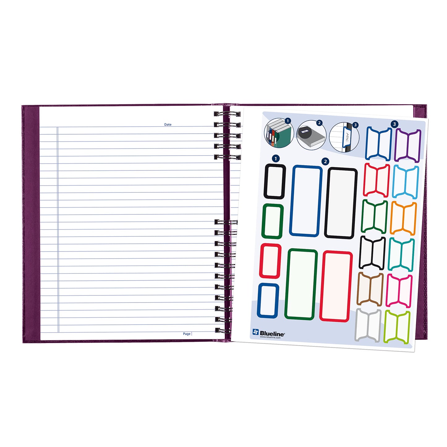 Blueline NotePro™ Notebook, Indexing System, 10.75" x 8.5", 300 Pages, Grape (A10300.RAS)