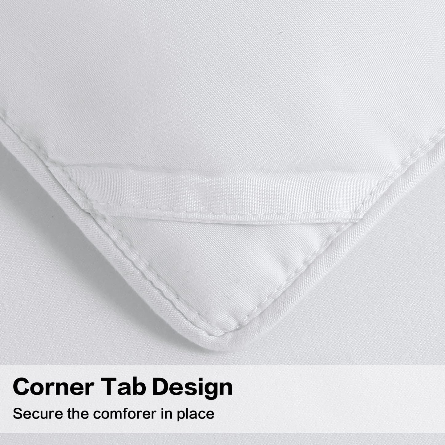 All Season Queen Size Comforter -Soft Quilted Down Alternative Breathable Duvet Insert with Corner Tabs - Luxury Hotel Collection-Reversible Fluffy Washable(88 by 88 inches,White)