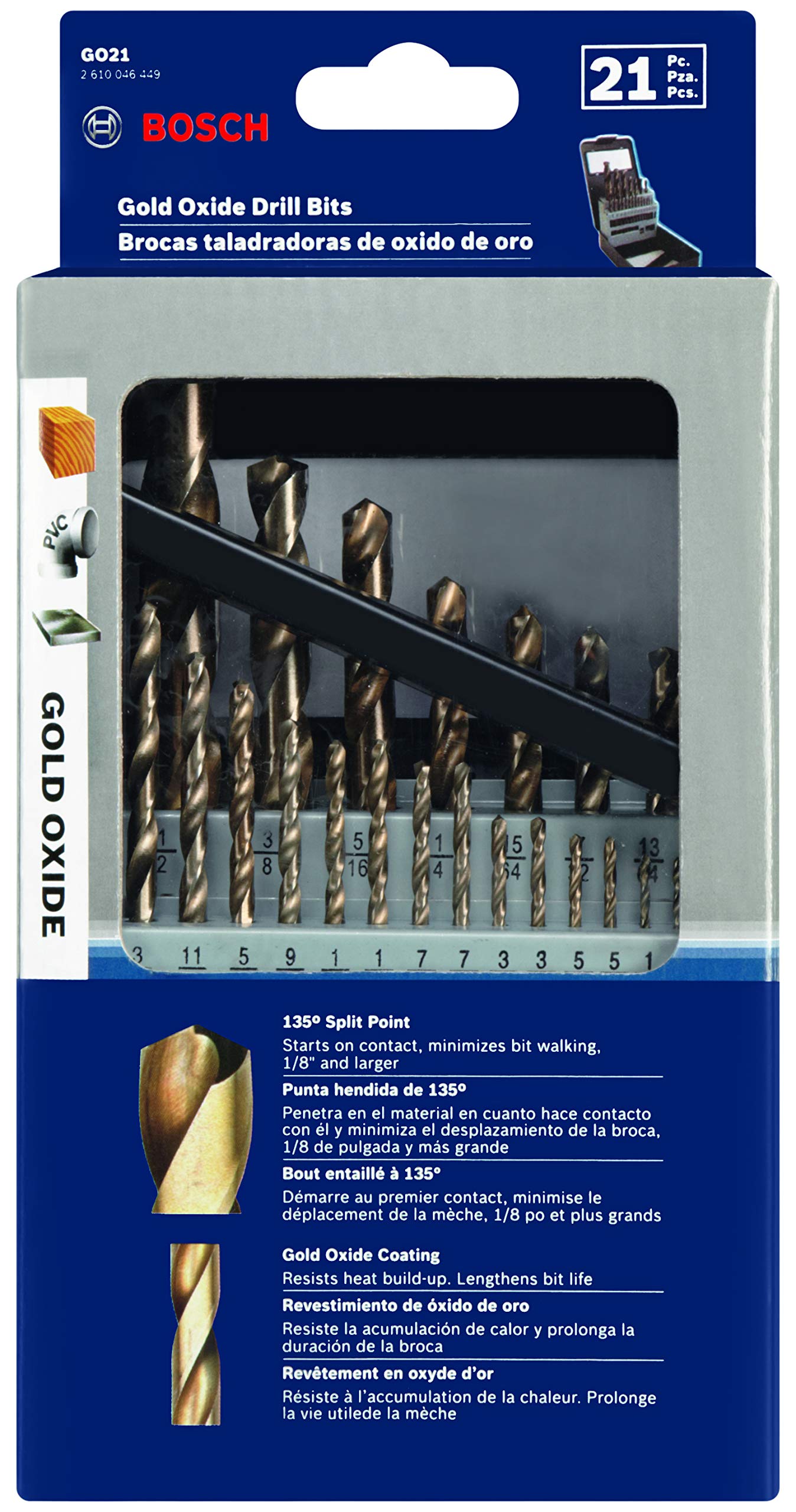 BOSCH GO29 29 Pc. Gold Oxide Drill Bit Set