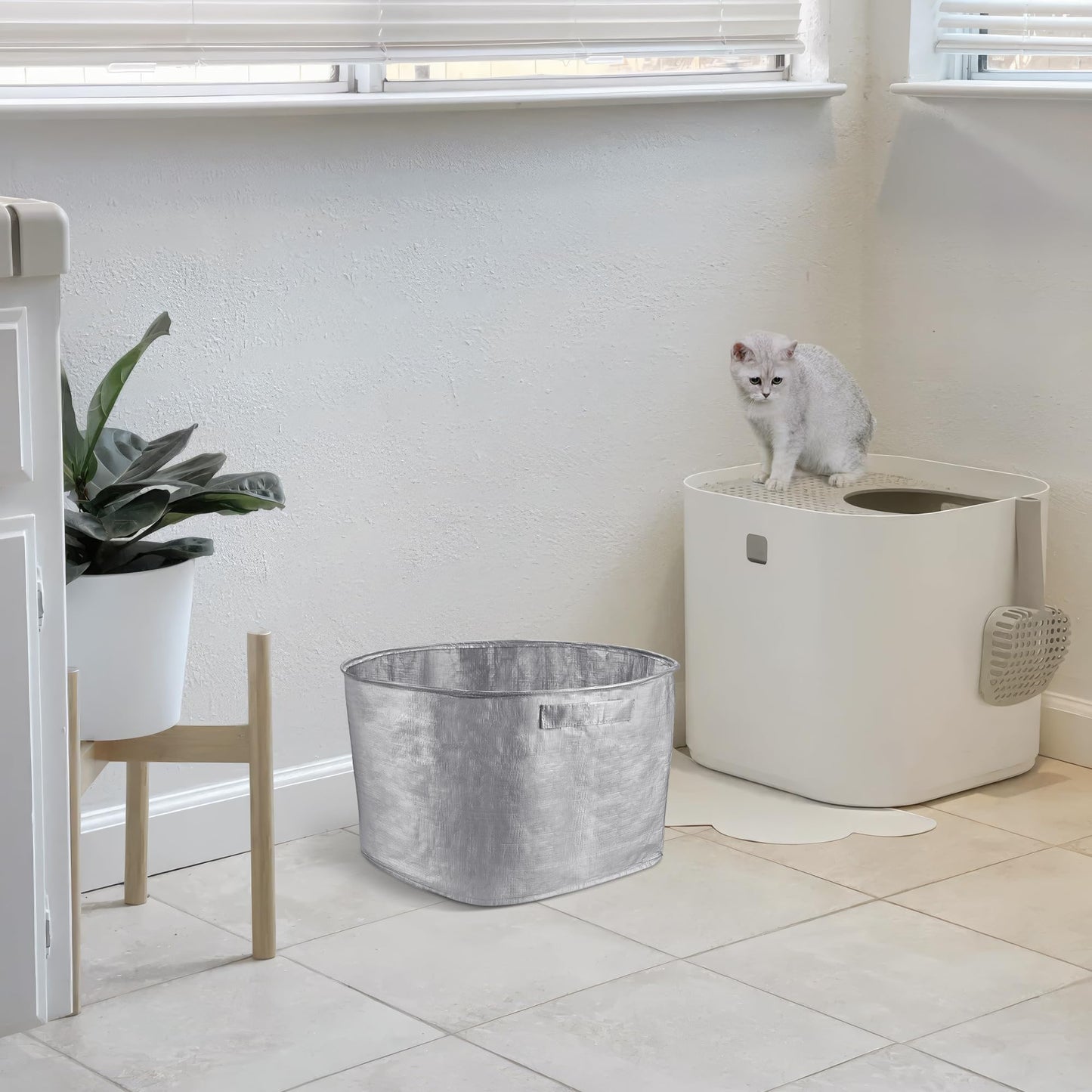 Durable Liners for Type A with Carrying Handles, Recyclable Litter Box Liners A Compatible with Modkat Flip Litter Box, Waterproof and Scratch-Resistant Cat Box Liners