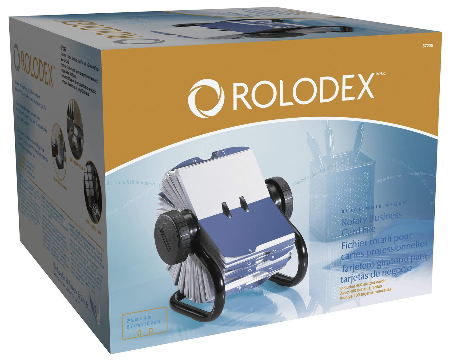 Rolodex Rotary Business Card Organizer, 200 Count, Metal (67236)