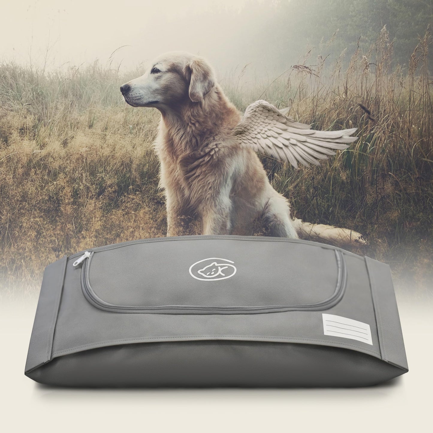 EUTHABAG® - Medium 9kg-18kg. A Beautiful, Customizable Cremation and Burial Kit Suitable for Medium Animals | Designed with Compassion. 9-18 kg. Dimensions 81 x 36 x 18 cm.