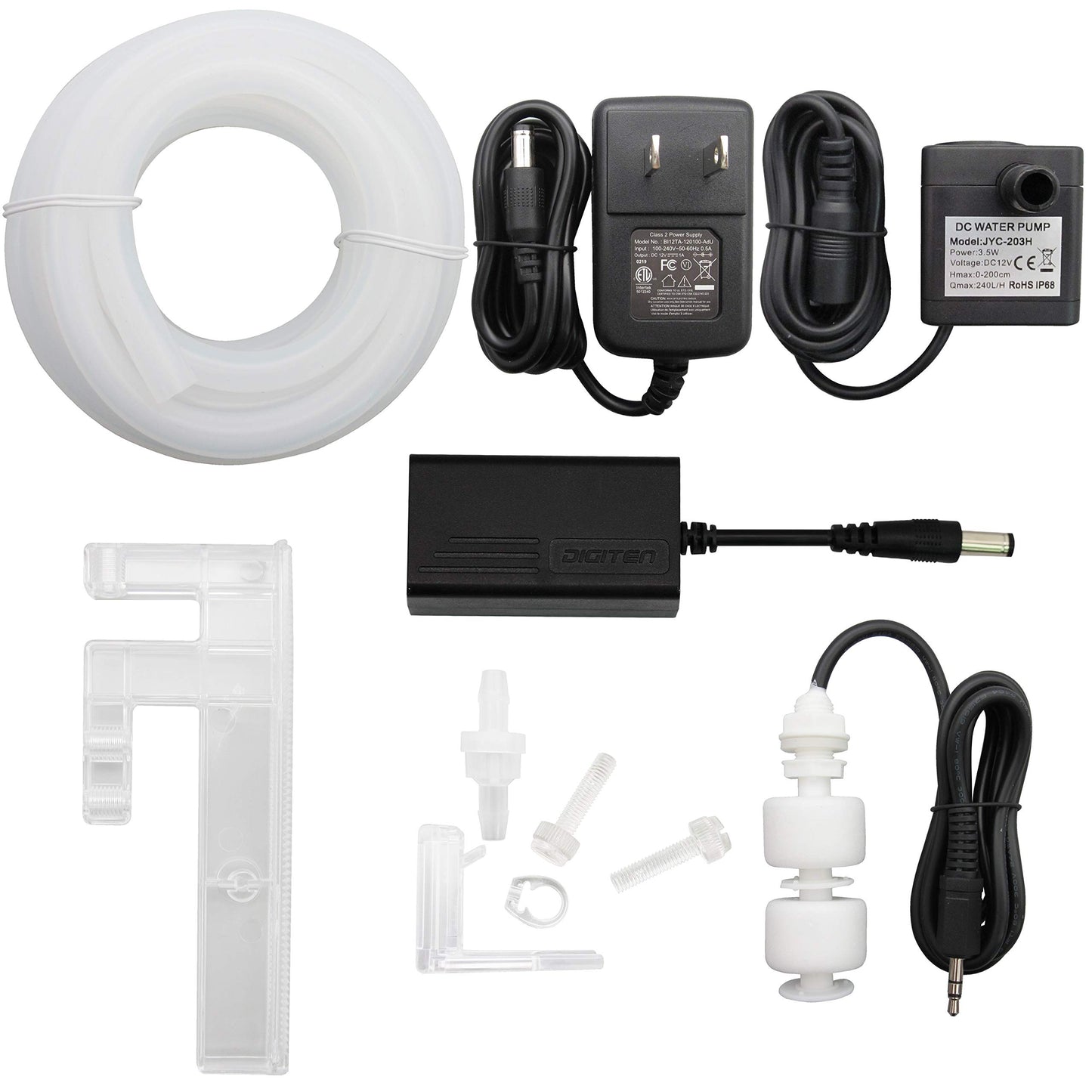 DIGITEN Auto Top Off System, Fish Tank Sump Water Filler Refiller, Automatic ATO System for Aquarium with Pump