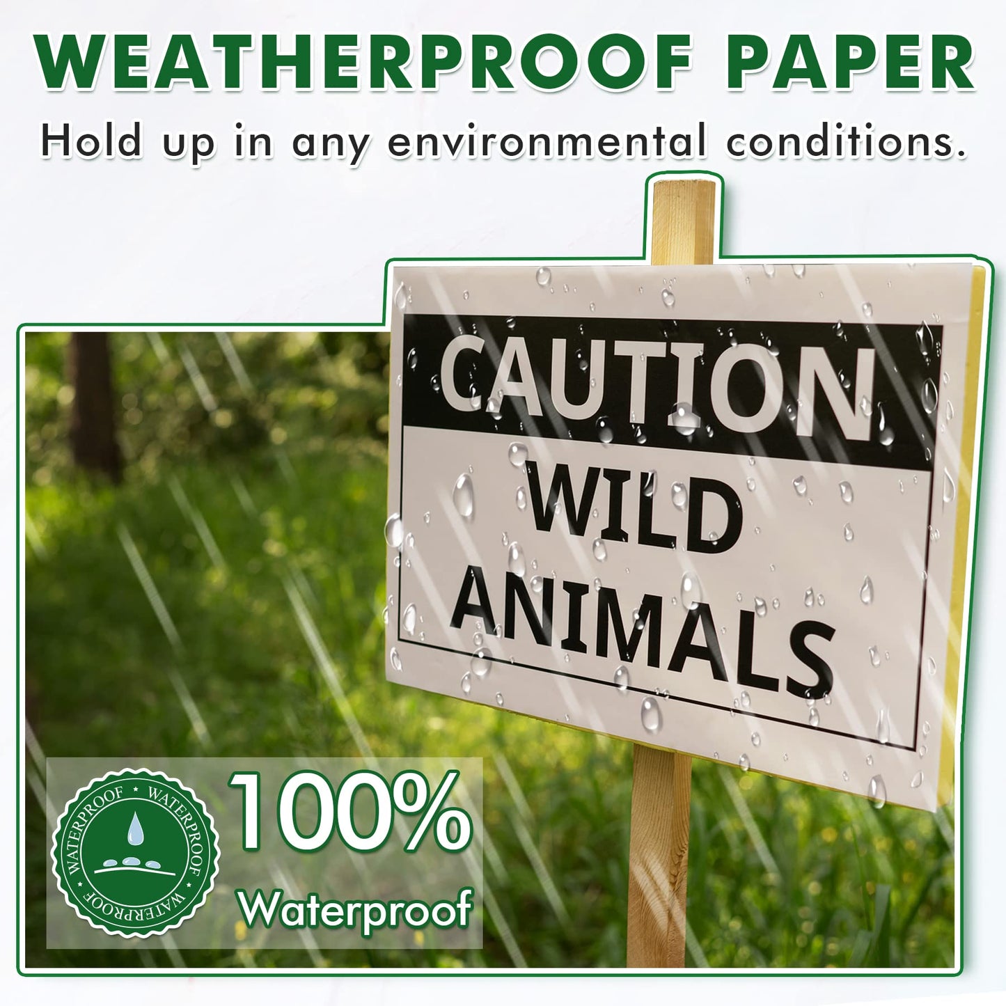 Koala Waterproof Paper for Laser Printer, Tearproof Printer Paper, Matte Double Sided Printable White Film 8.5x11 in 60 Sheets for Printing Backpacking Maps