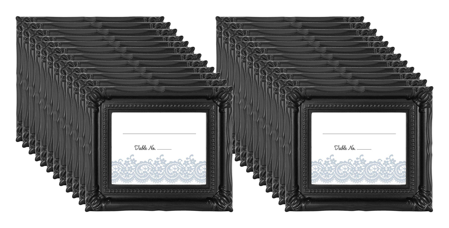 MCS Wedding Photo Frame/Placecard Holder, 69039, 24-Pack, Black