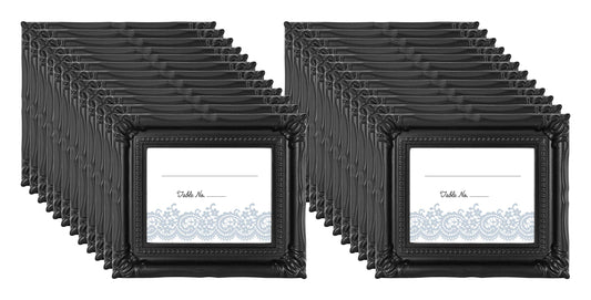 MCS Wedding Photo Frame/Placecard Holder, 69039, 24-Pack, Black
