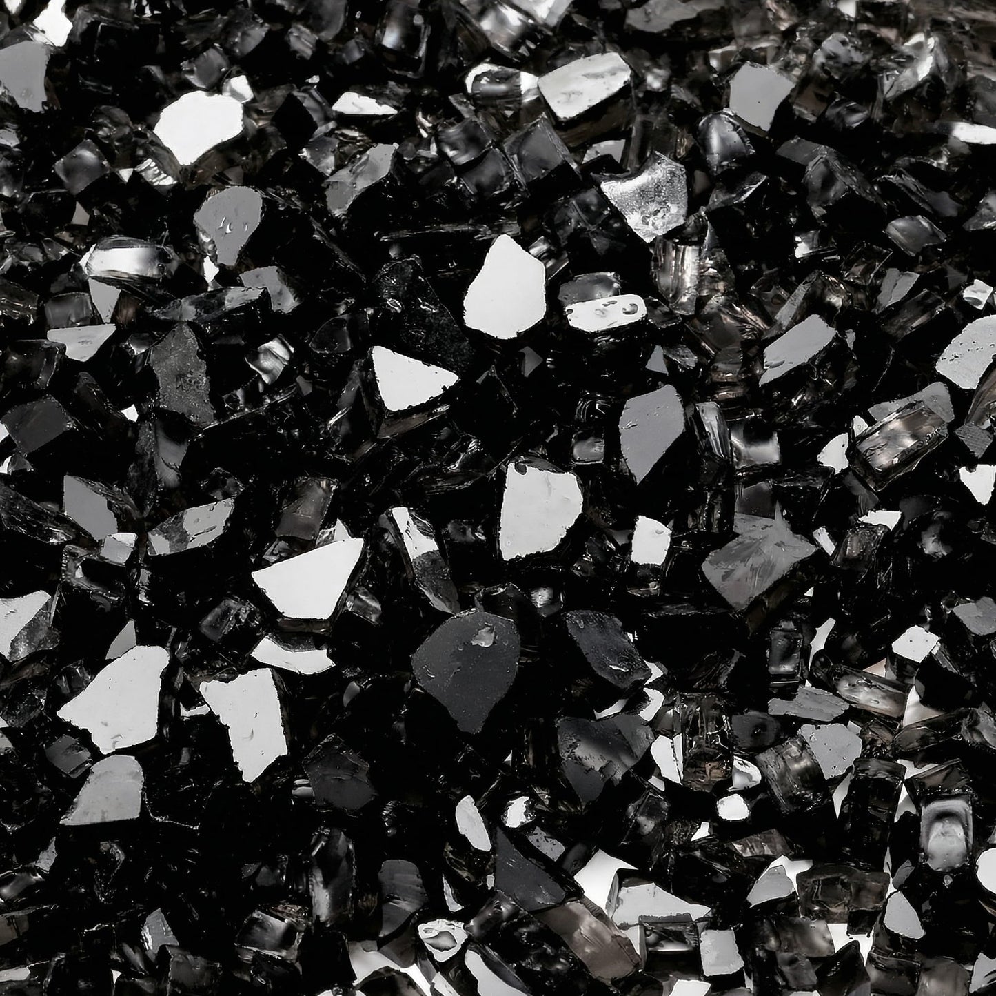 Goaste 12 Pound Fire Pit Glass, 1/2 Inch Reflective Fire Glass, Decorative Tempered Glass Rocks for Fire Pit, Fire Table, Gas Fireplace, Safe for Outdoors and Indoors, High Luster Onyx Black