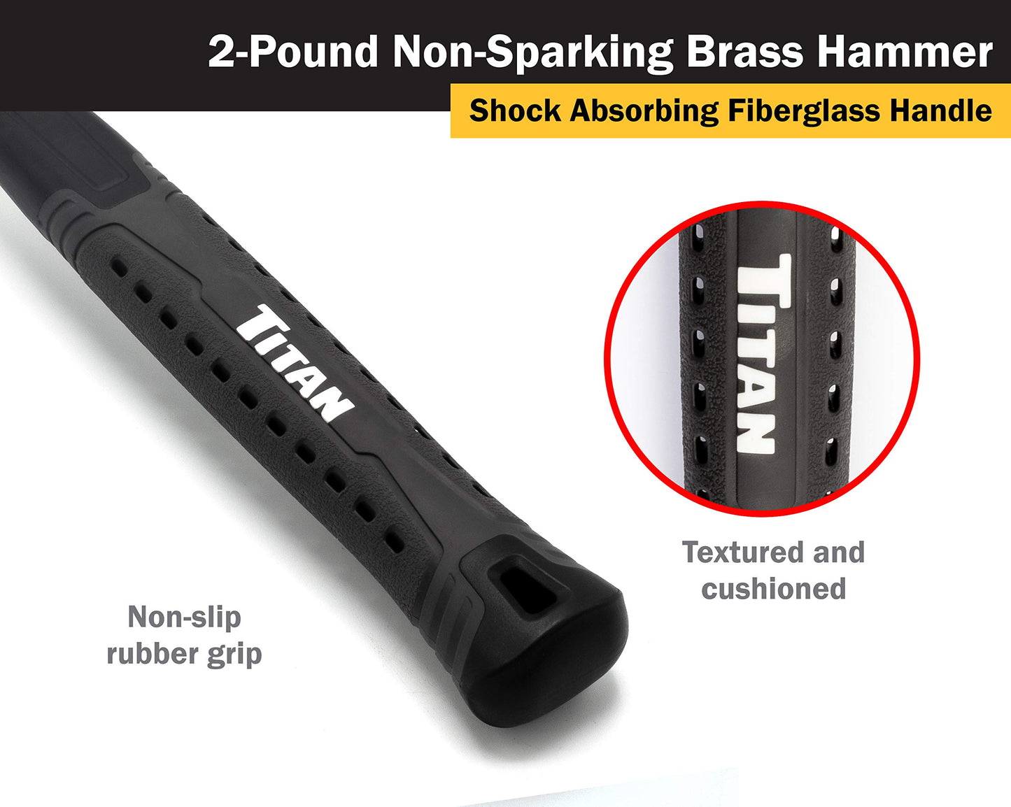 Titan Tools TIT63216 63216 2Lb Brass Non-Sparking Hammer