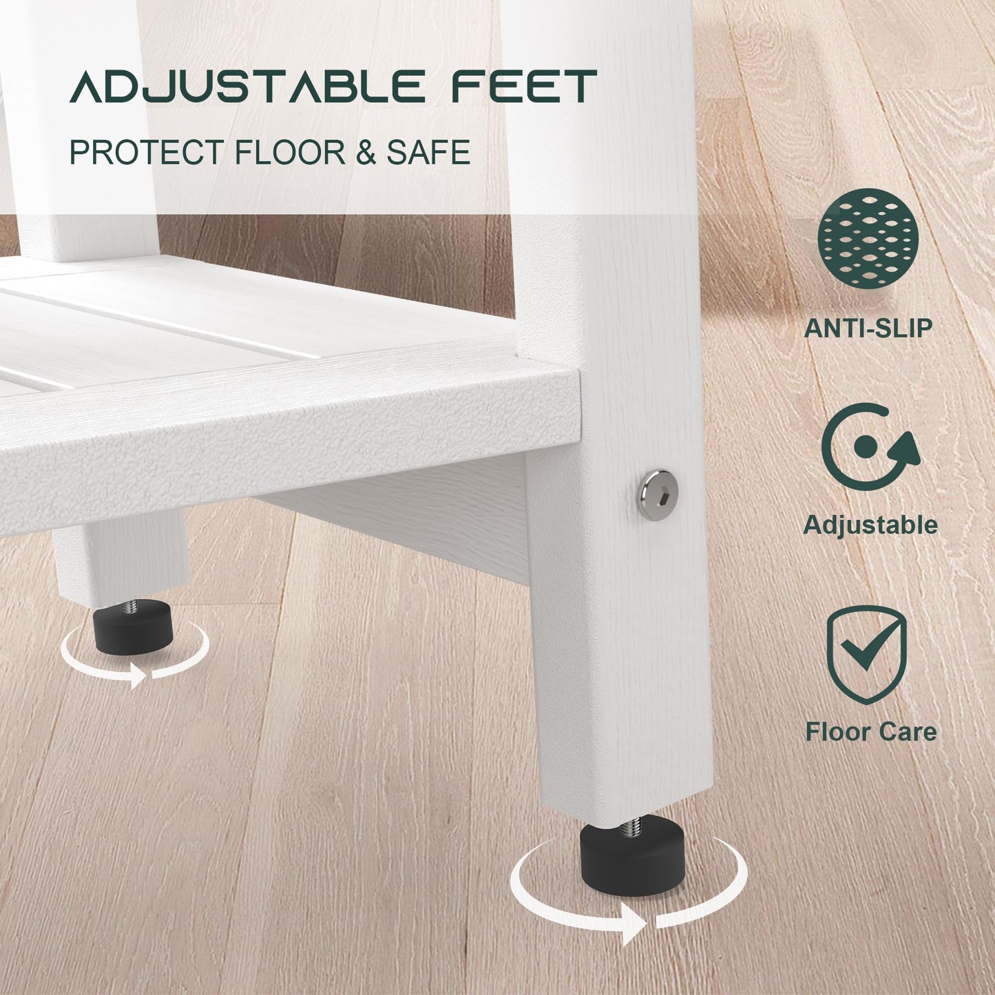 BEKVEM HDPE Stool White Large, BBS04L62