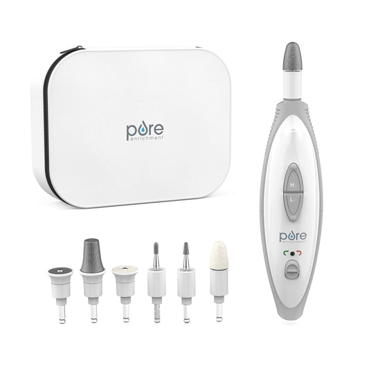 PureNails 7-piece Professional Manicure & Pedicure System - Powerful Electric Nail Drill for Salon-quality Grooming of Hands & Feet At Home