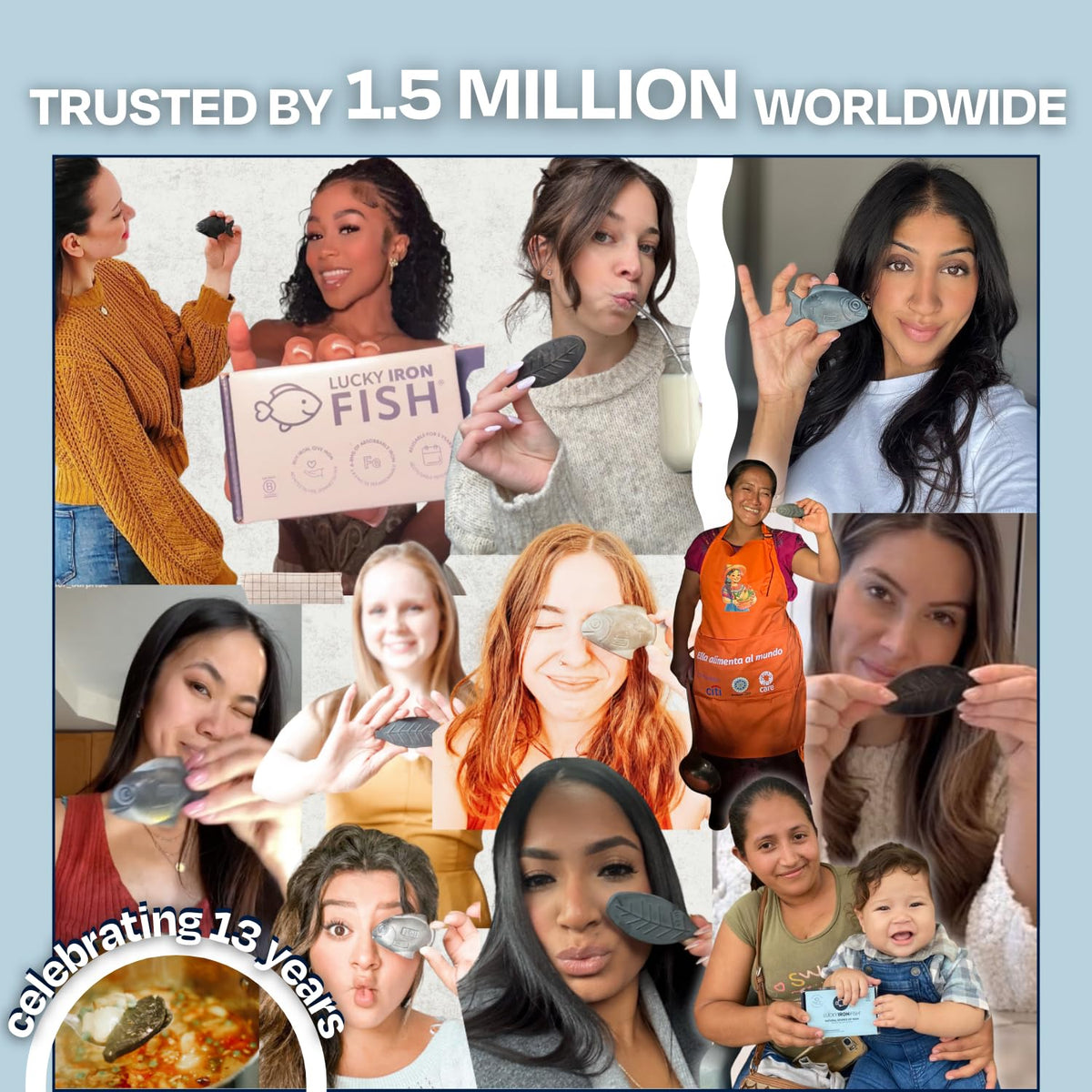 The Original Lucky Iron Fish ®. An Iron Supplement Alternative to Reduce Deficiency. No Side Effects. Use once daily - 5 year supply included. Canadian-Owned.