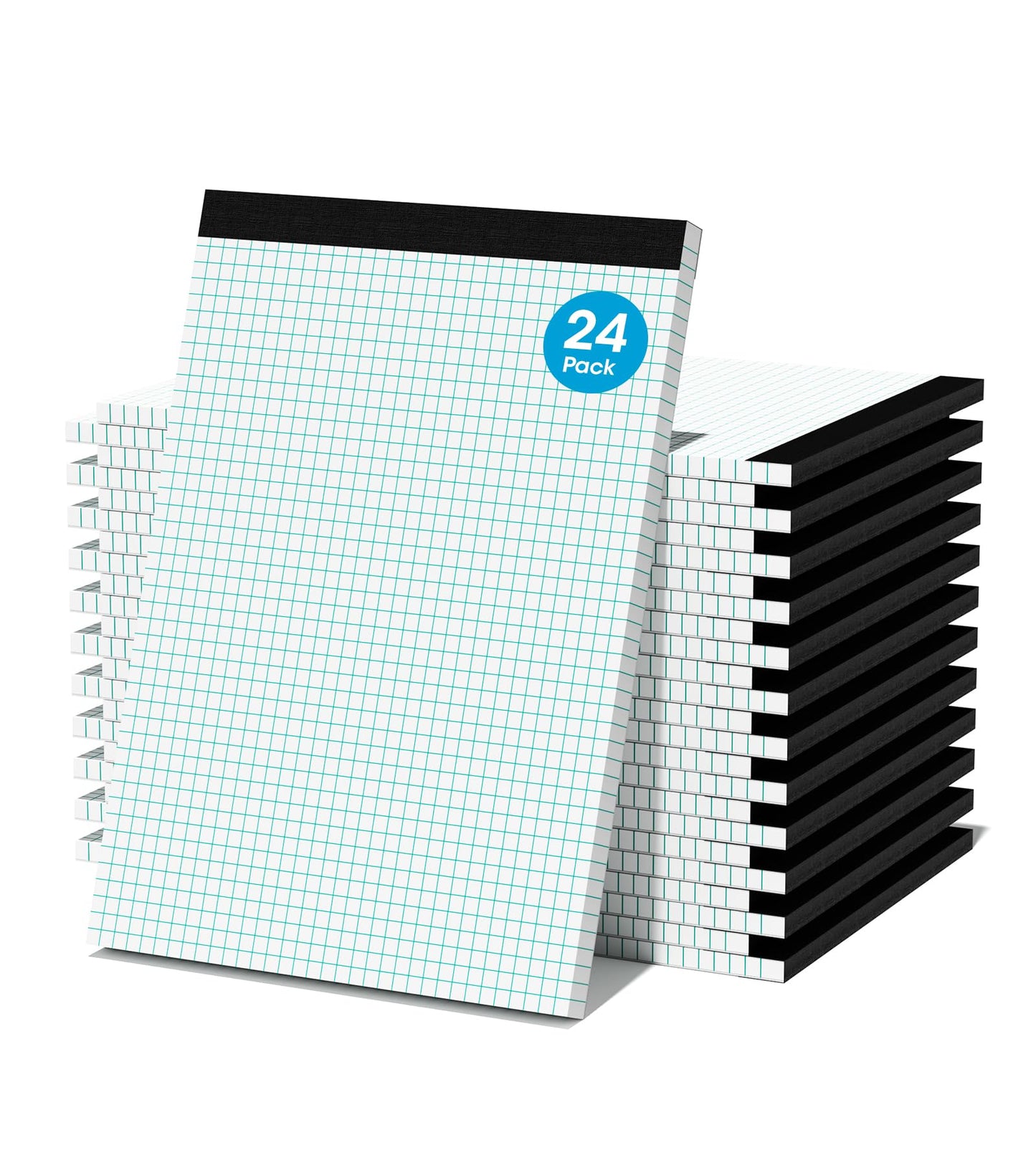 Graph Paper Pads 8.5 x 11 Graph Paper Notebook, 24 Pack 4x4 Quad Grid Paper, 30 Sheets Lined Paper Grid Notebook, Grid Paper Notebook 8.5 x 11 Engineering Paper for Drawing, Designing, Math Sketching