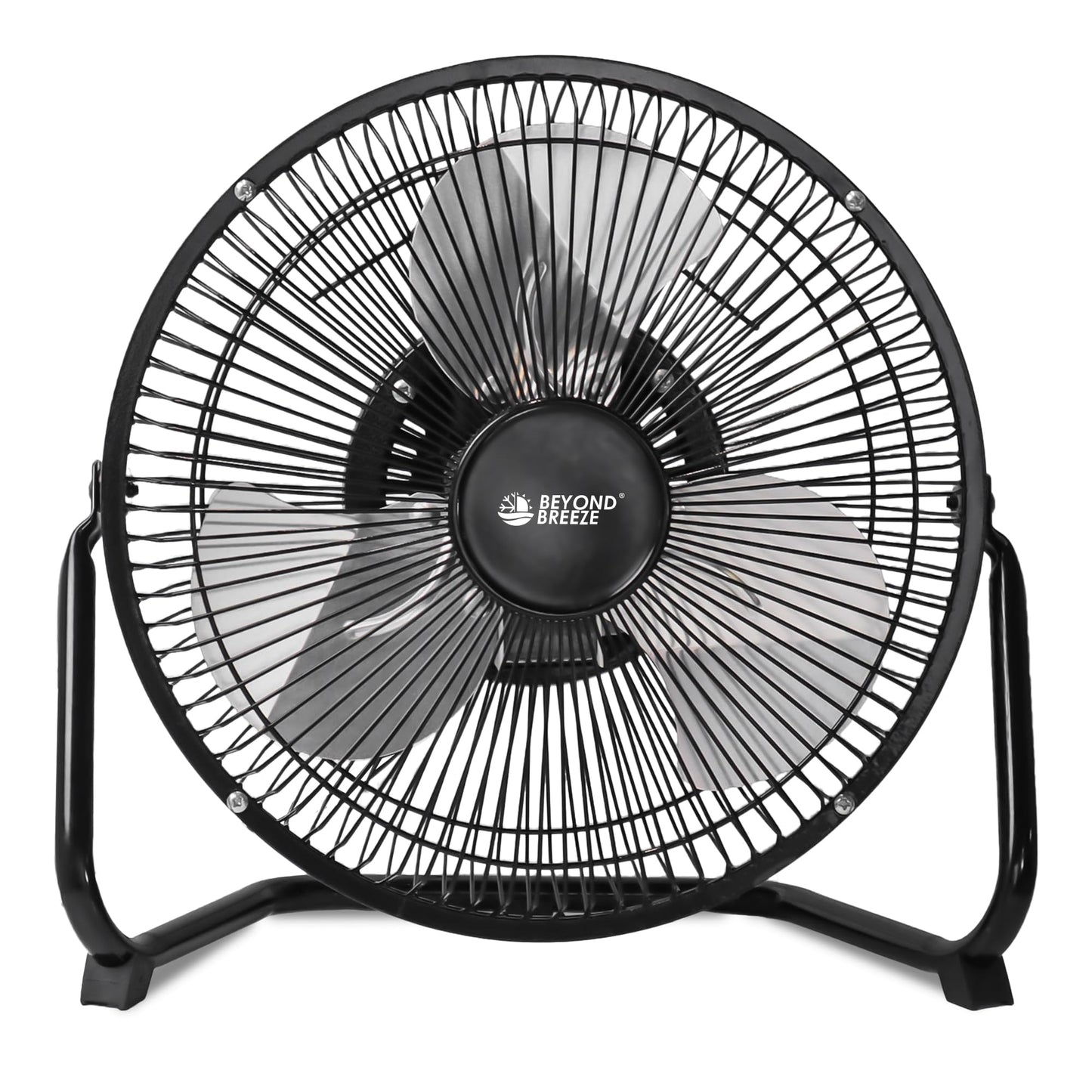 BEYOND BREEZE Floor Fan 9 Inch, 3-Speed Portable Metal Fan with Adjustable Tilt, Quiet Small Cradle Floor Fan for Home, Office, Bedroom