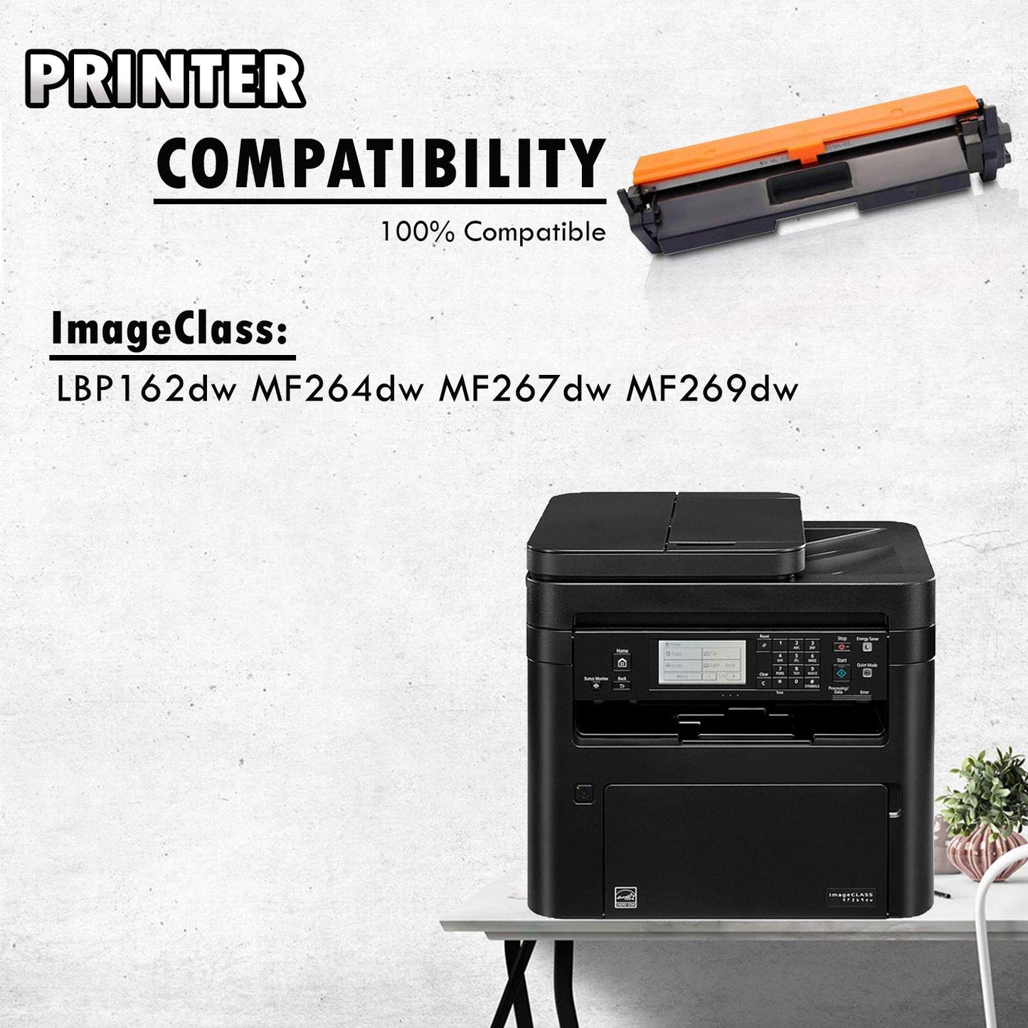 2 Inkfirst Compatible Toner Cartridge 051 H 051H (4,000 Pages) Replacement for Canon 051H 2169C001 imageCLASS MF262dw MF264dw MF267dw MF269dw LBP162dw Black High Yield