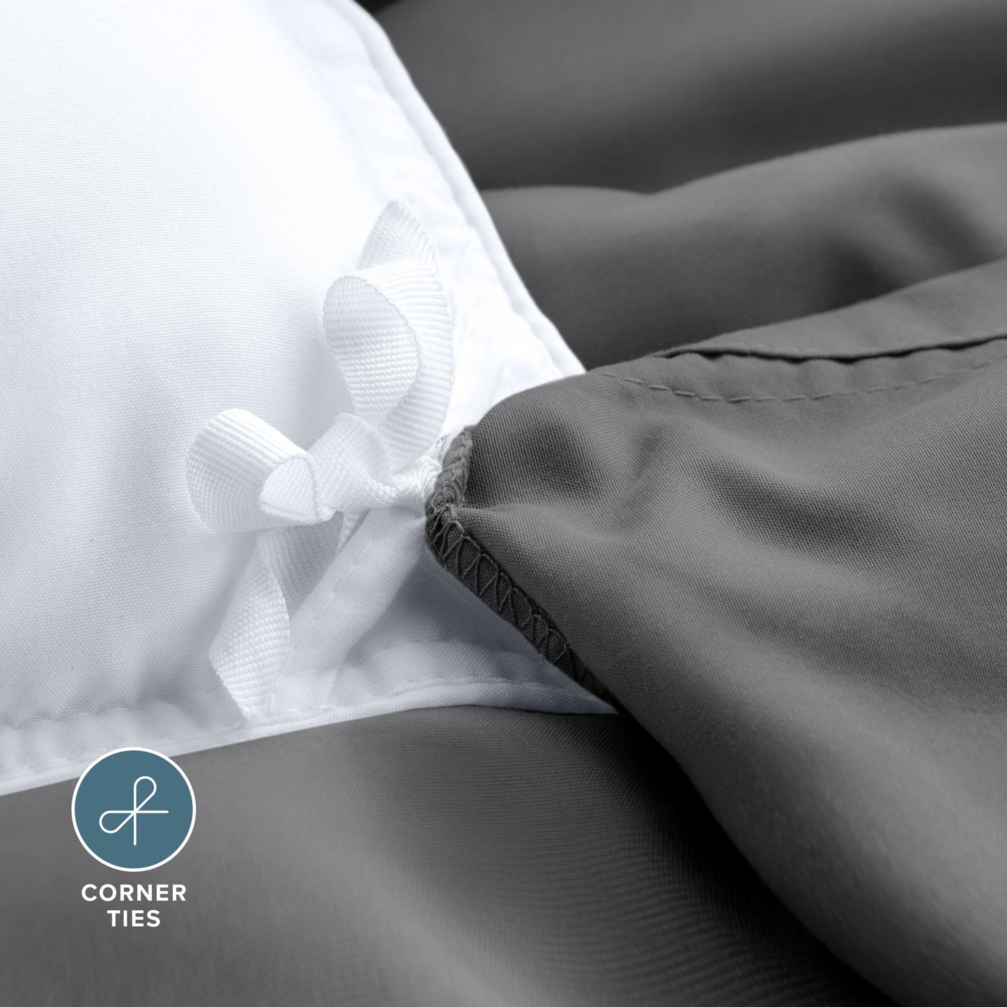 Bare Home Bedding Duvet Cover King Size - Premium 1800 Super Soft Collection - Lightweight, Cooling - Soft Breathable Bedding Duvet Cover (King, Grey)