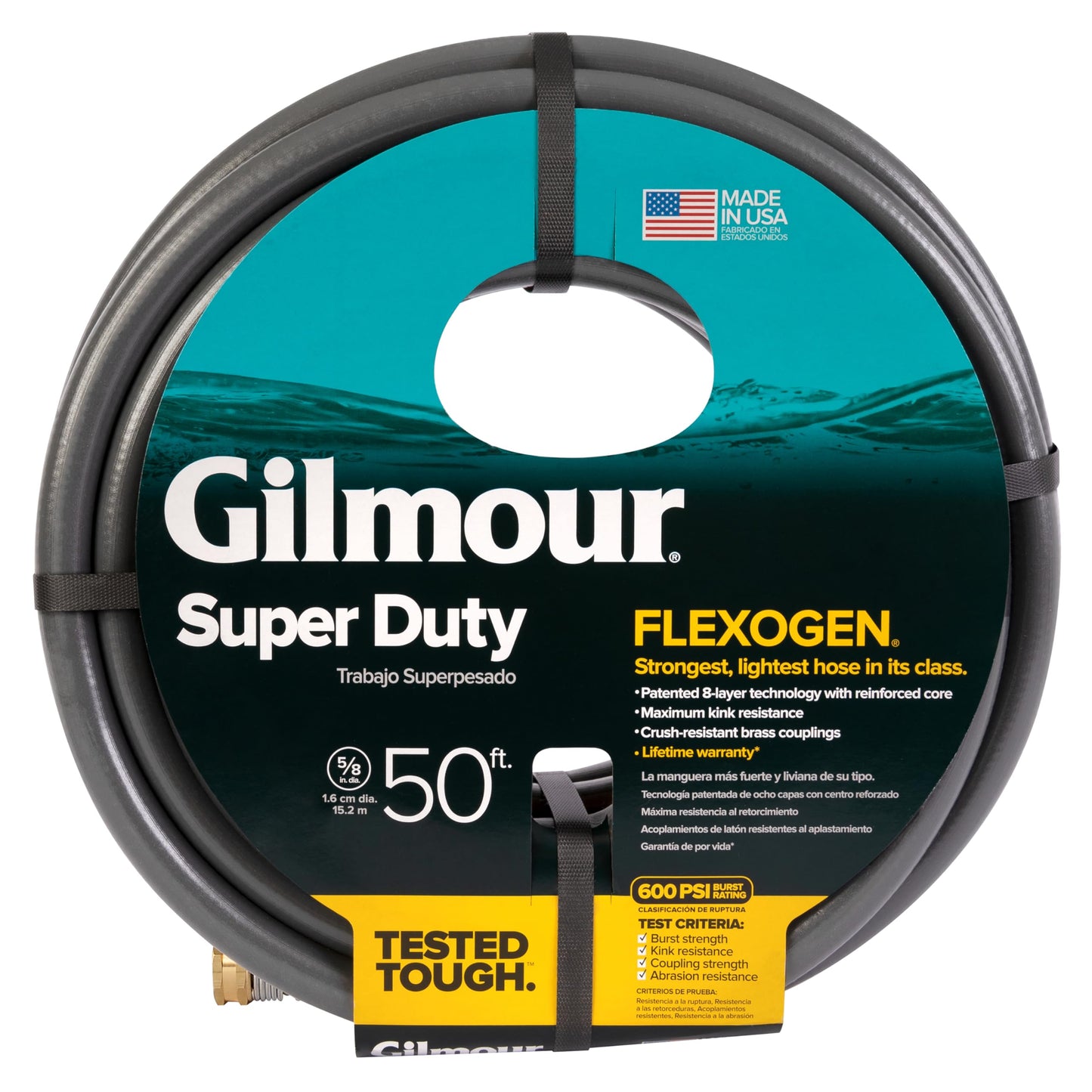 Gilmour 10-58050 8-ply Flexogen Hose 5/8" by 50'