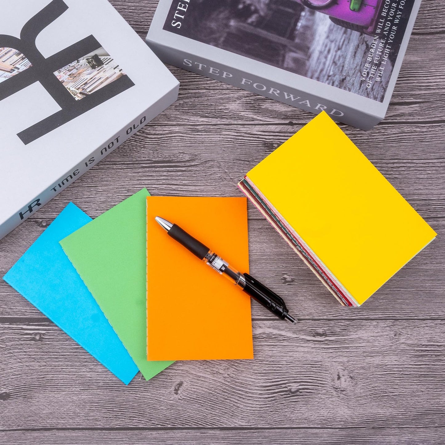 100 PCS Mini Notebooks Bulk, 3.5 x 5.5 Inch Small Pocket Notebook Colorful Cover Notebooks Mini Journal Memo Notepads for Office Supplies (25 Colors, 24 Sheets/ 48 Pages)