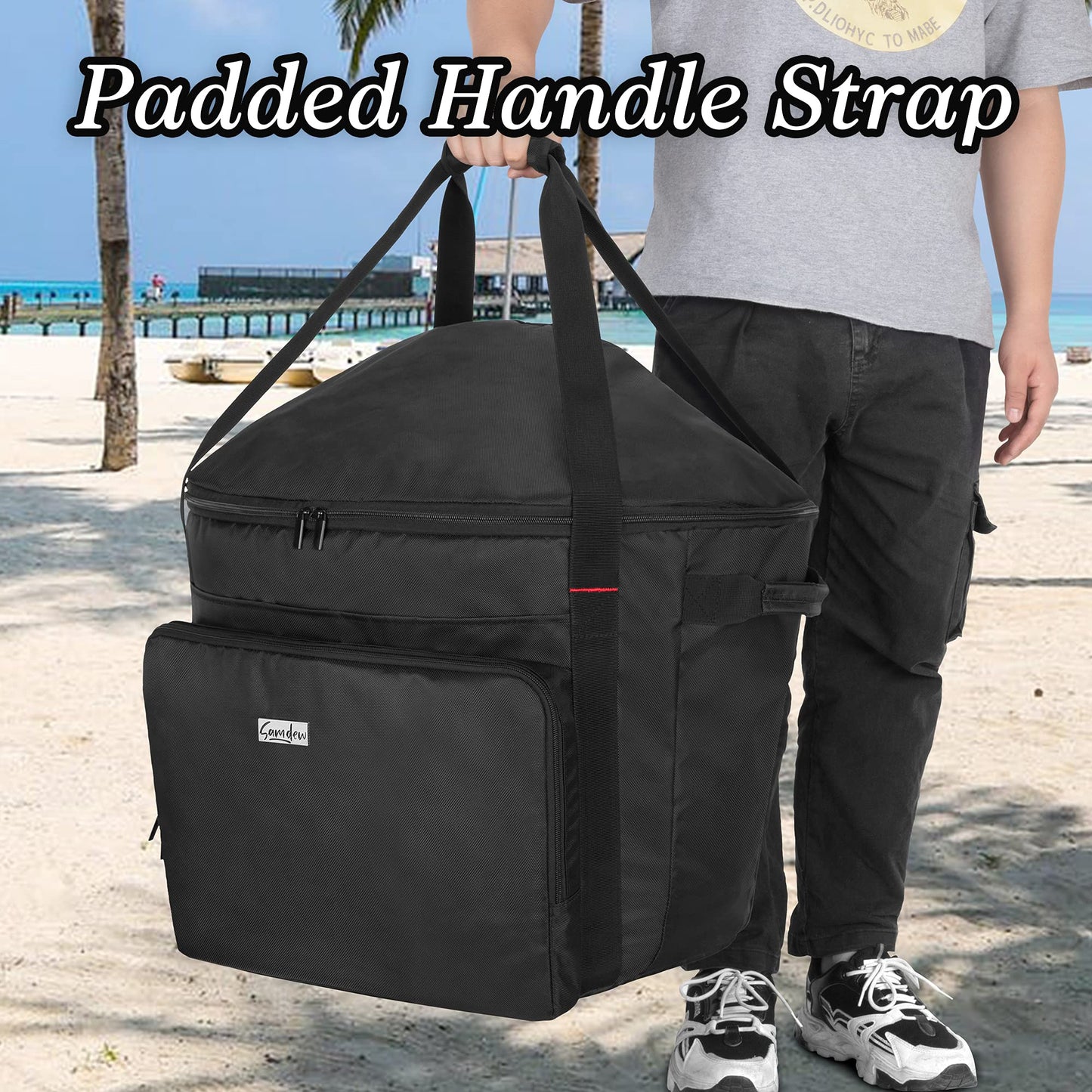 SAMDEW Portable Grill Carry Bag Compatible with Weber Jumbo Joe 18 Inch Charcoal Grill, Grill Cover Compatible with Jumbo Joe 18 in Portable Grill, with Pocket and Handle, Bag Only (Patented Design)