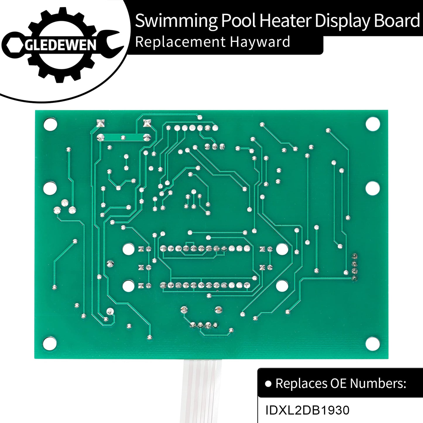 Display Board IDXL2DB1930, Compatible with Hayward Universal H-Series Low Nox Induced Draft Heater Models, Ending in FDN & FDP & IDL2 & IDPL2, H350FDP, H250IDL2, Swimming Pool Heater Replacement Part
