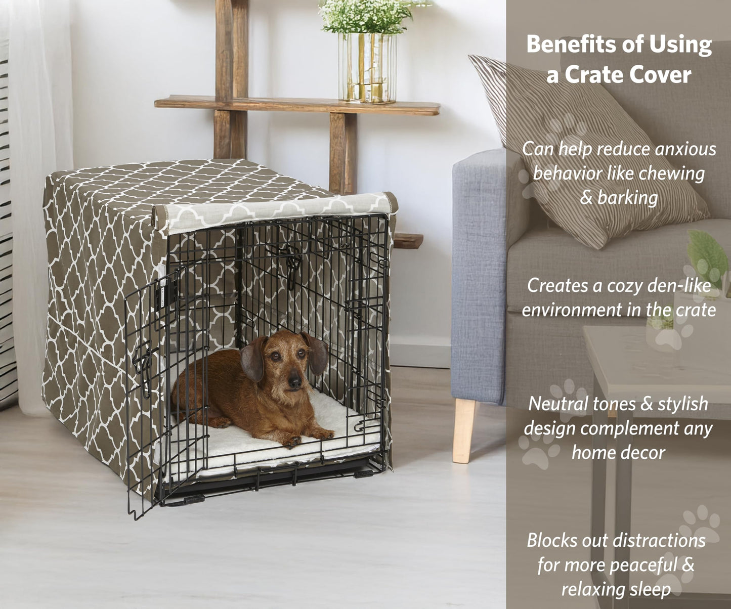 MidWest Homes for Pets Dog Crate Cover with Teflon Fabric Protector, Privacy Crate Cover Fits Midwest and New World 76.2cm Long Dog Crates, Machine Wash and Dry, CVR-30