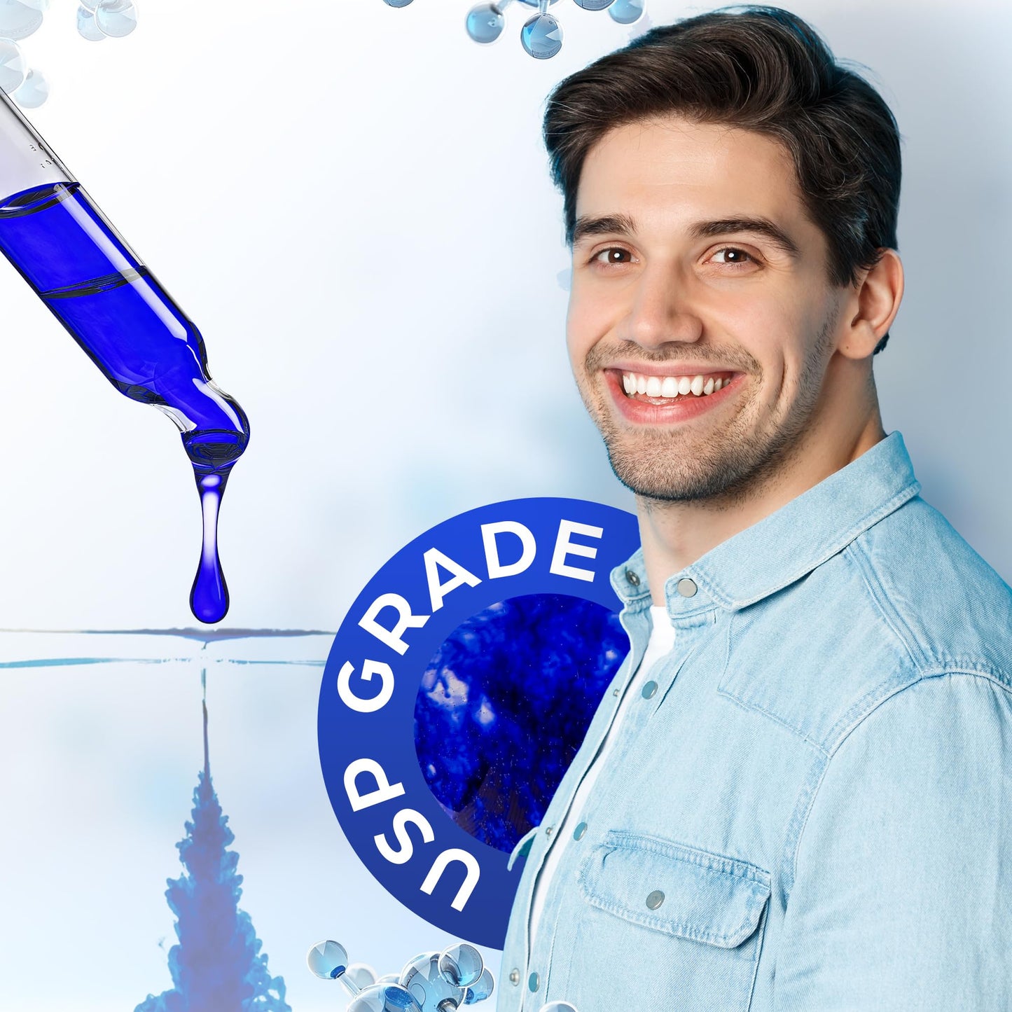 (2 Pack) Methylene Blue Canada, 1% Aqueous USP Grade Solution, Ultra High Purity, Formaldehyde Free, Amber Glass Bottle with Graduated Dropper, Includes Certificate.