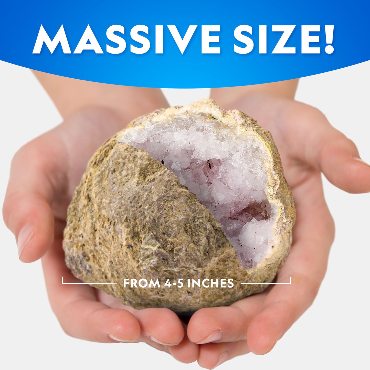 National Geographic Gigantic Geode Kit – Break Open a Huge Geode with Crystals Inside, Earth Science Kit for Kids, Fun Geology Activity, Rock and Mineral Gift for Boys and Girls