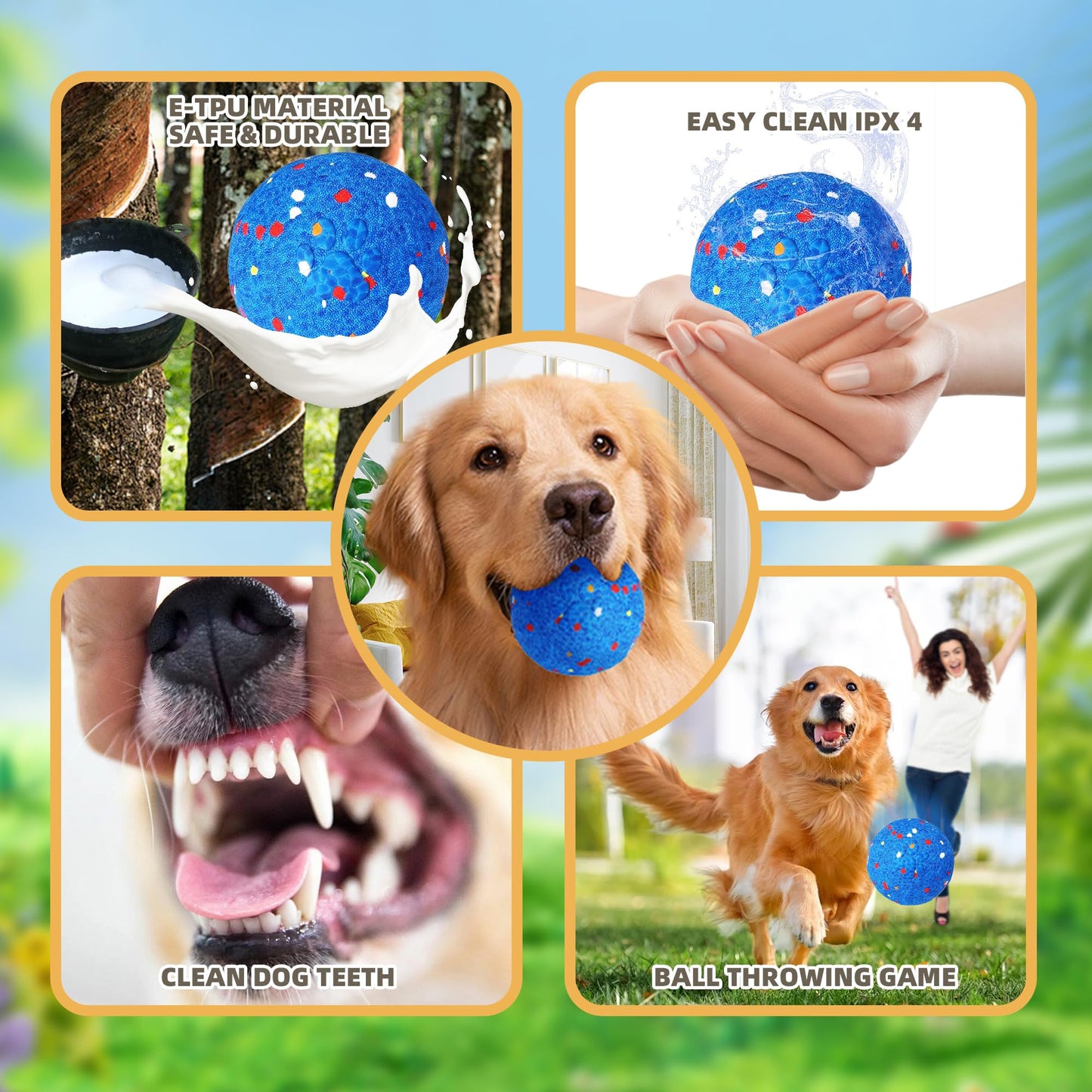 Valuepeak Smart Interactive Dog Toys Ball,Automatic Moving Bouncing Dog Ball, E-TPU Material, IPX4 Waterproof, Active Rolling Balls for Small Medium and Large Dogs